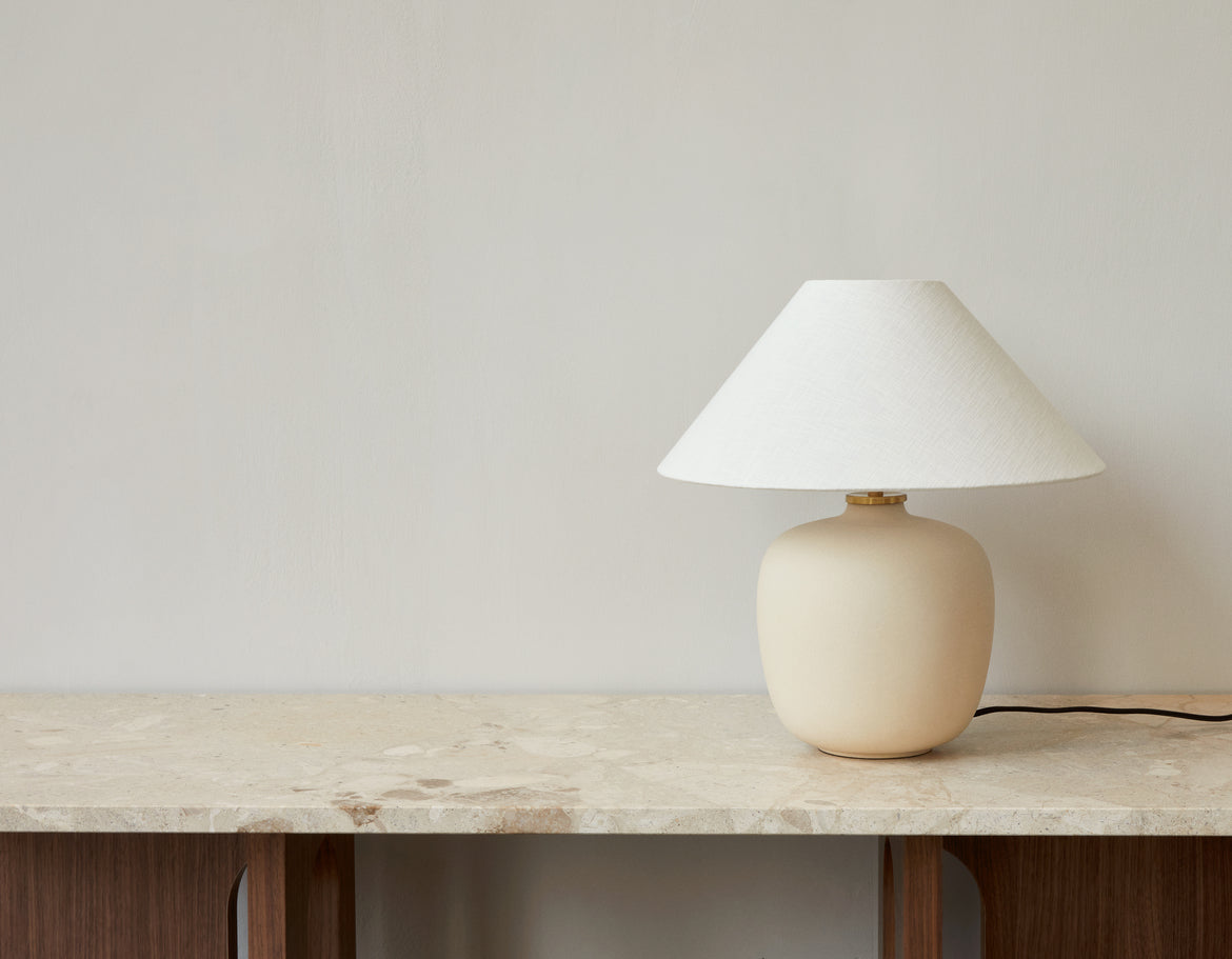 Stolná lampa TORSO biela keramika