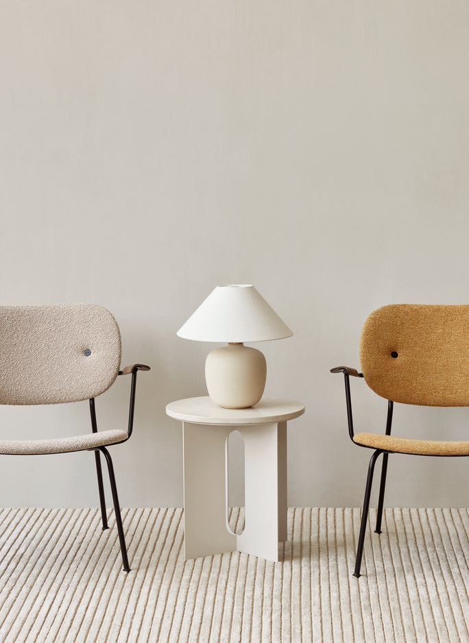 Stolná lampa TORSO biela keramika