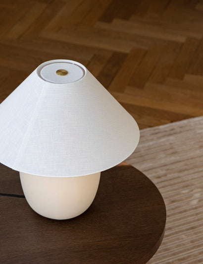 Stolná lampa TORSO biela keramika