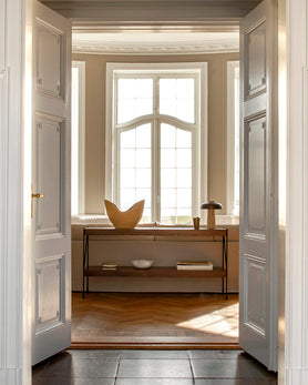 ZET Shelf black oak wood with black frame