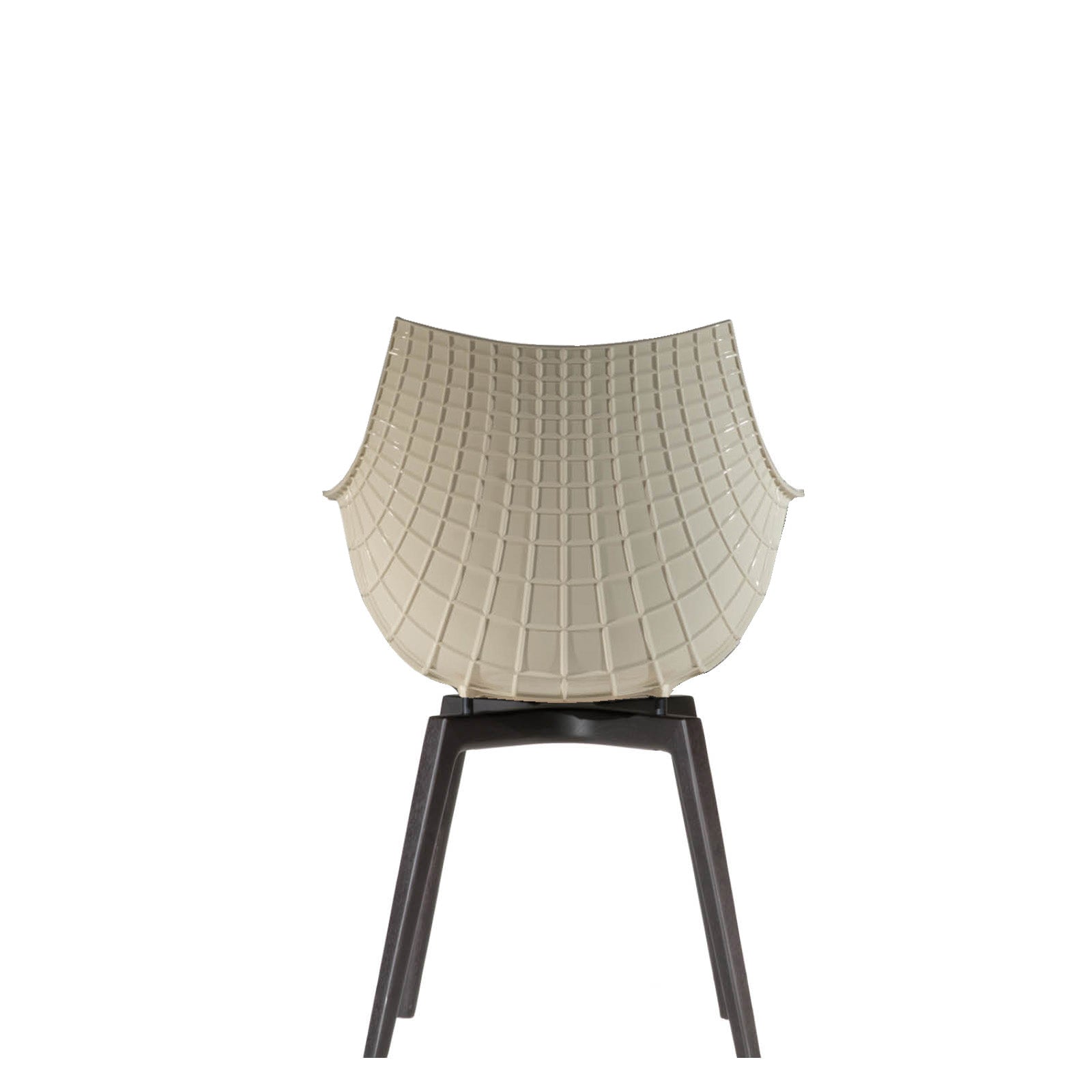 White Meridiana chair with black ash base