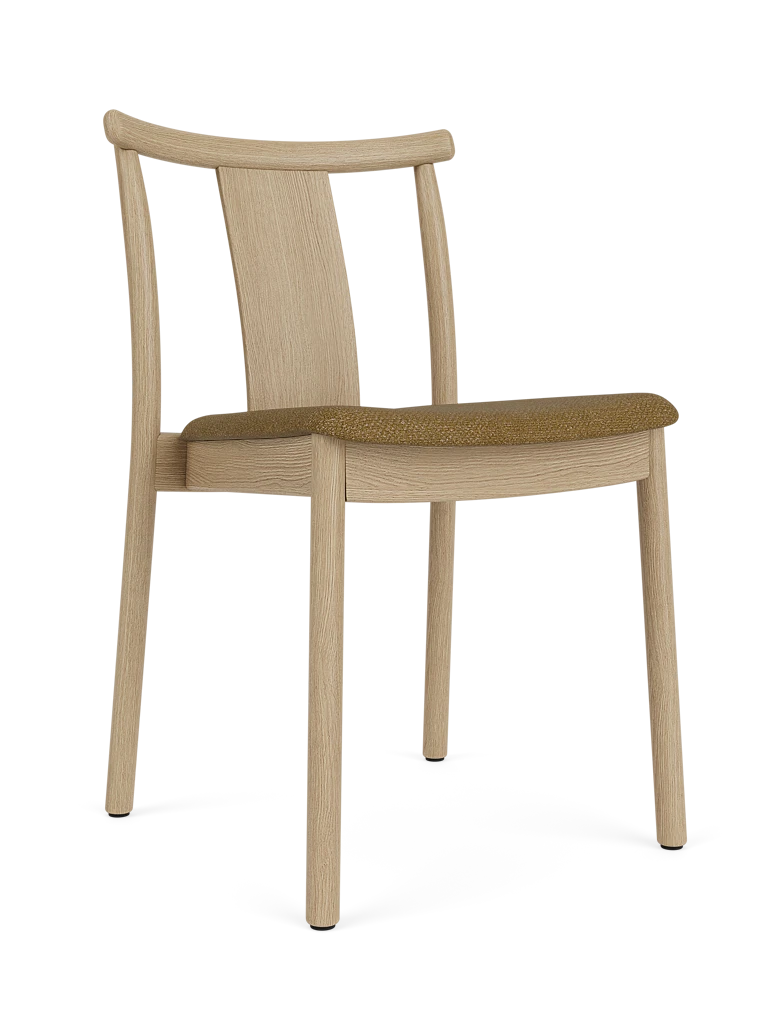 MERKUR chair in oak wood with green seat