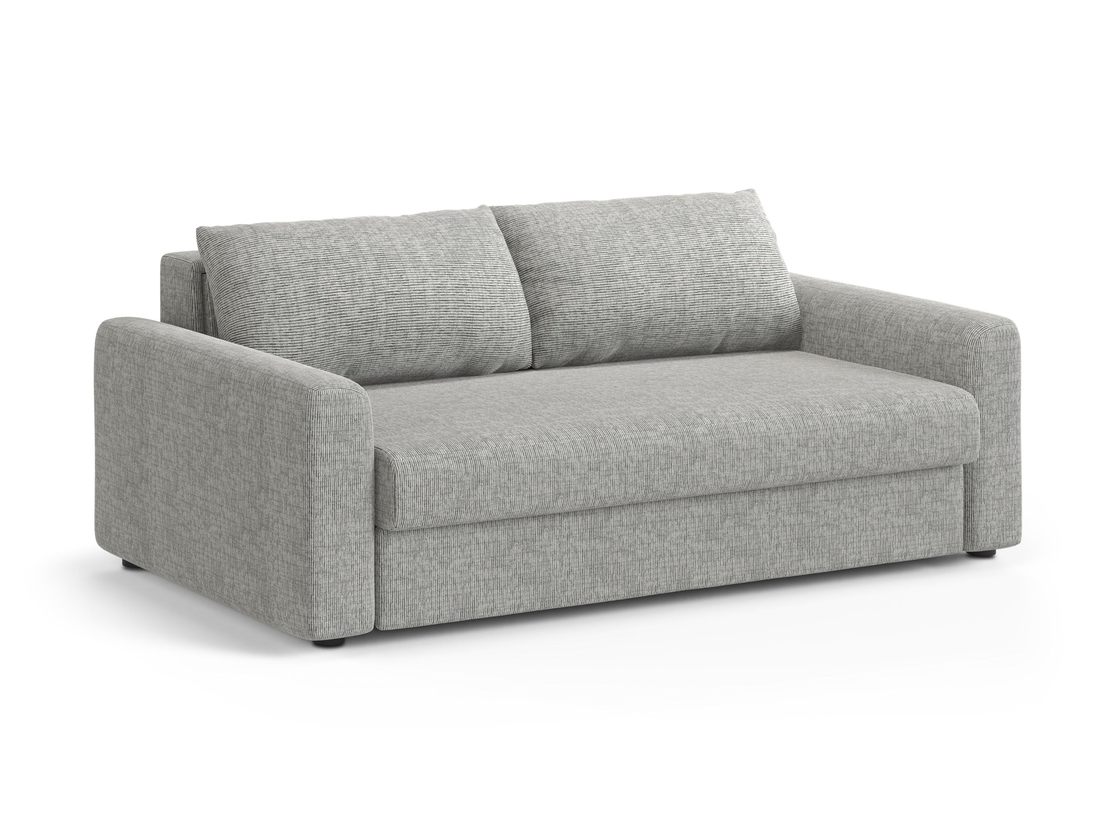 3-Seater Sofa with Sleeping Function DAVID Warm Gray Mélange