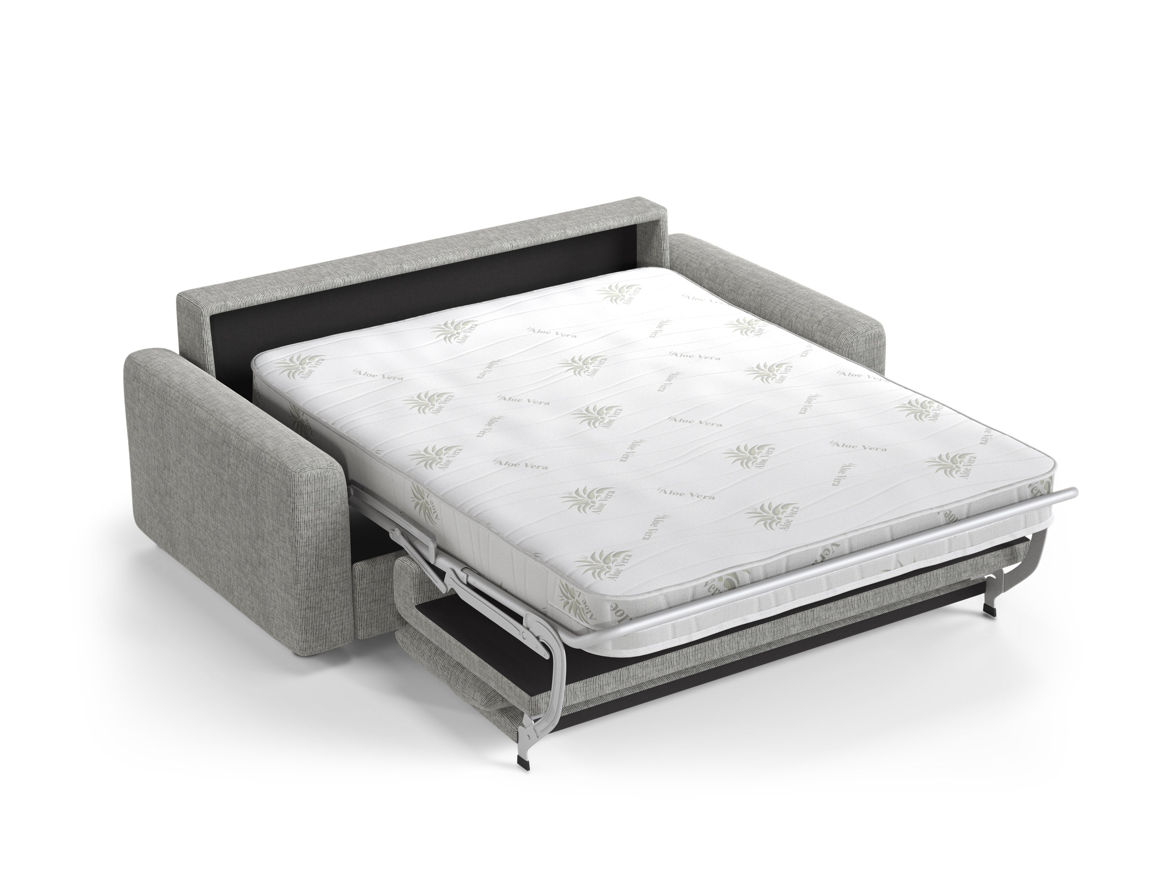 3-Seater Sofa with Sleeping Function DAVID Warm Gray Mélange