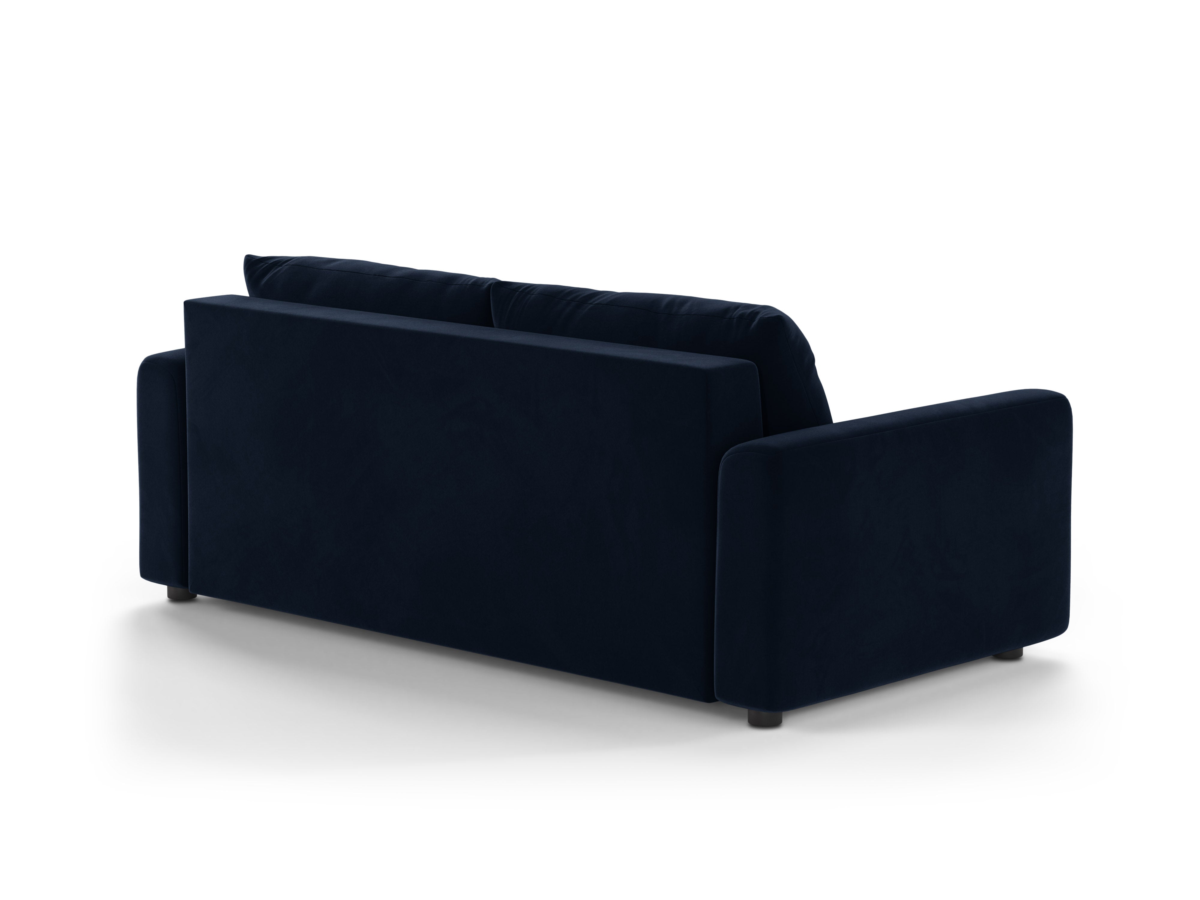 Sofa z jemného zamatového materiálu pre 3 osoby s funkciou spania DAVID kráľovská modrá