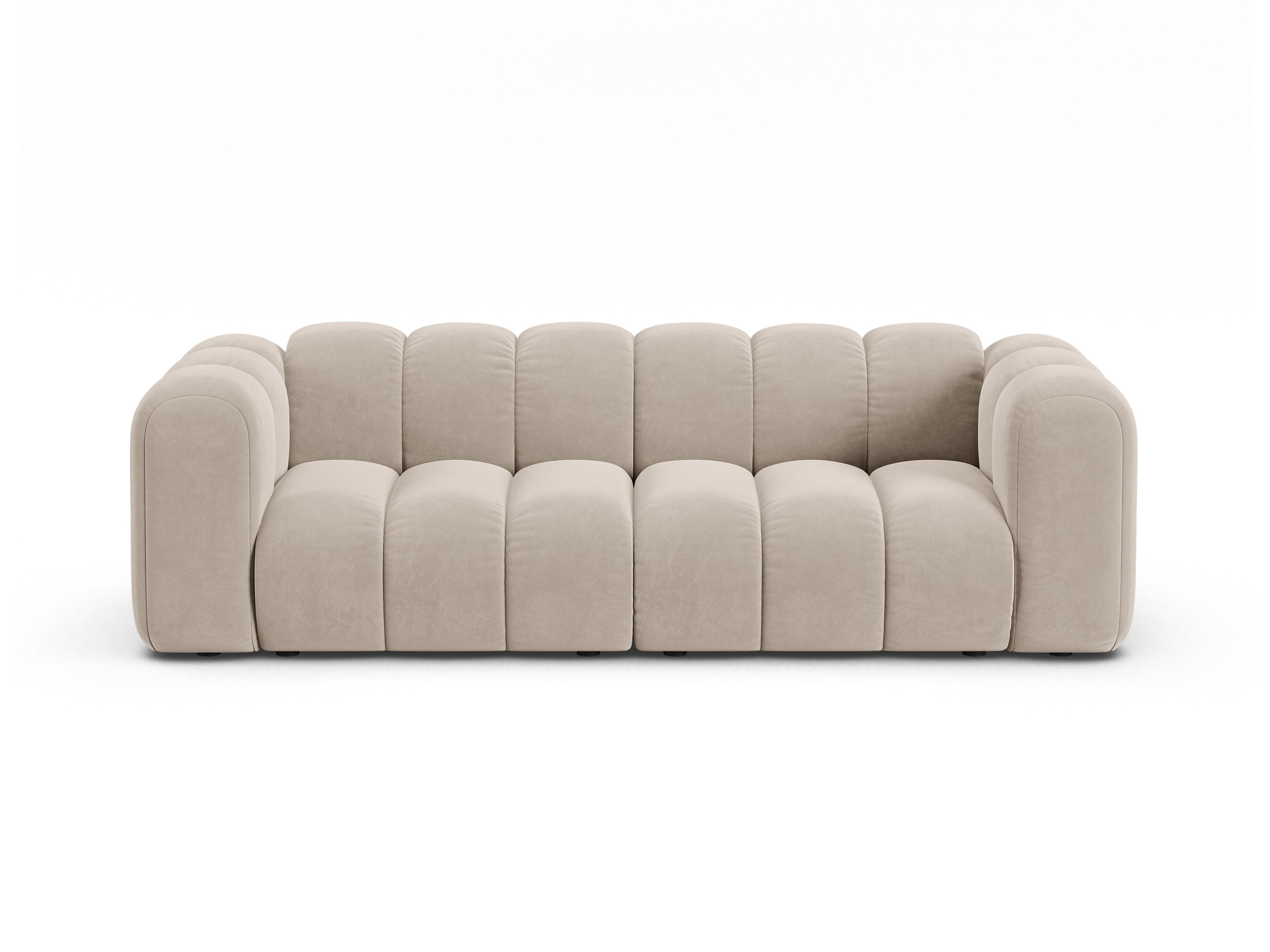 Sofa z jemného velúru 3-miestna LUPINE béžová