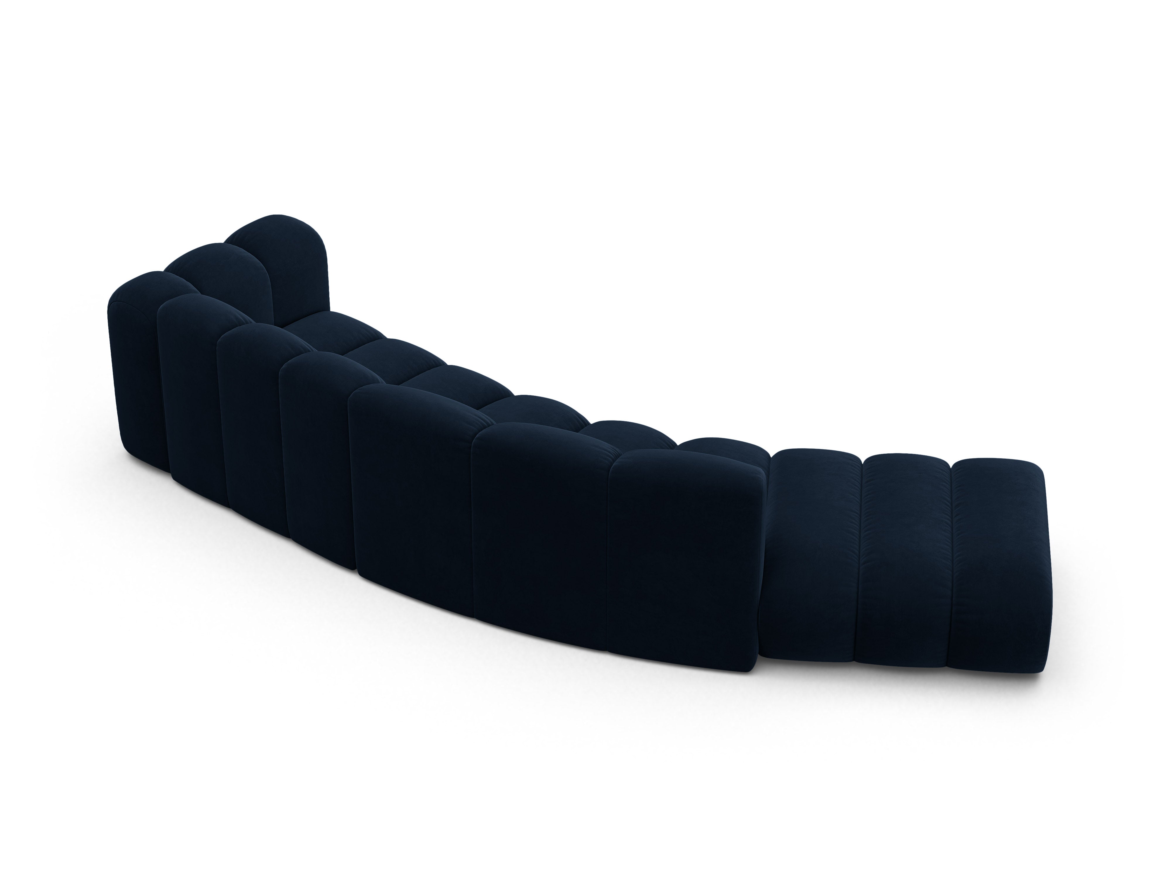Sofa z jemného velúru pre 5 osôb ľavostranná LUPINE granátová