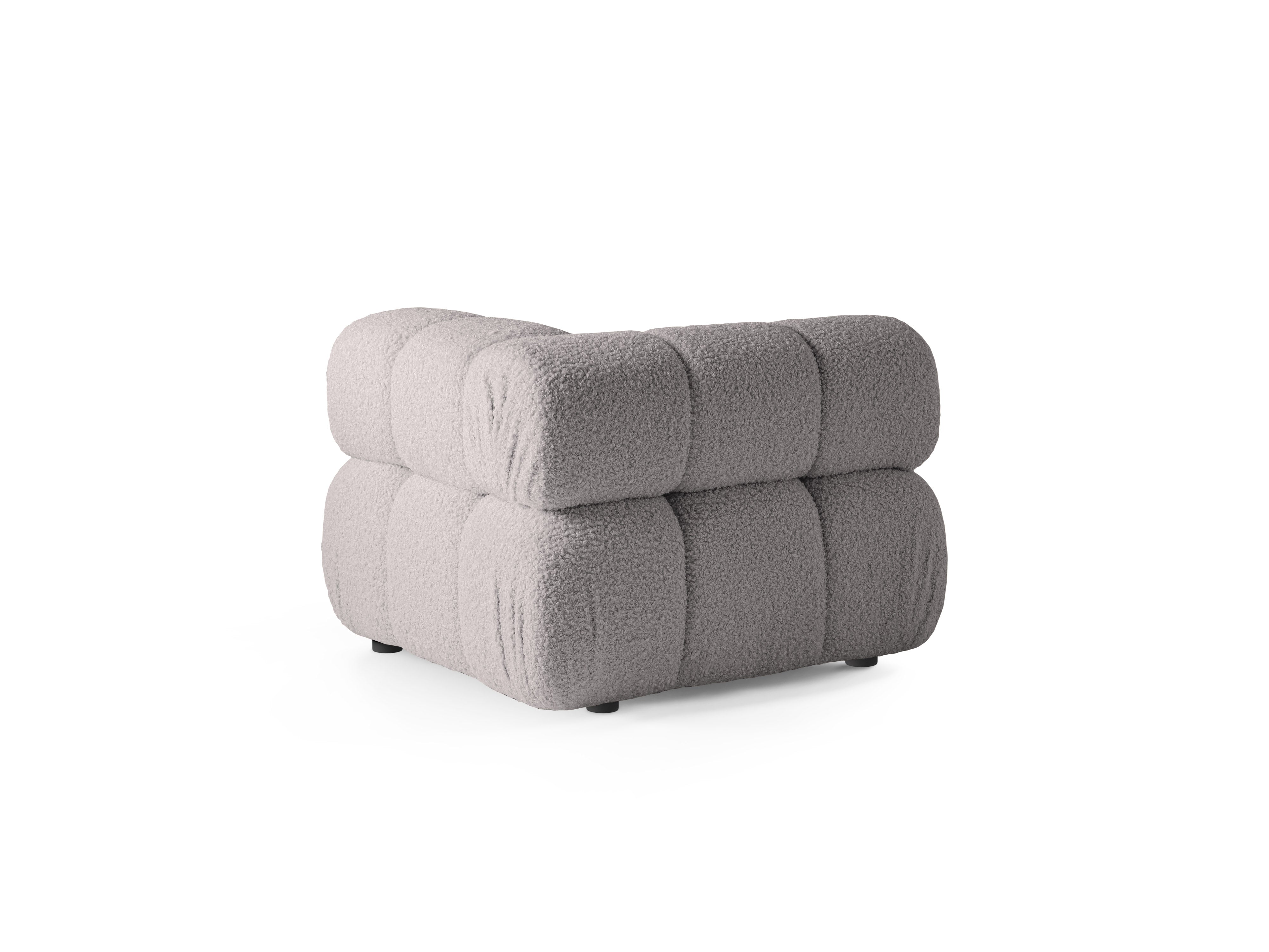 Sofa modulárna BELLIS - rohový modul šedý boucle
