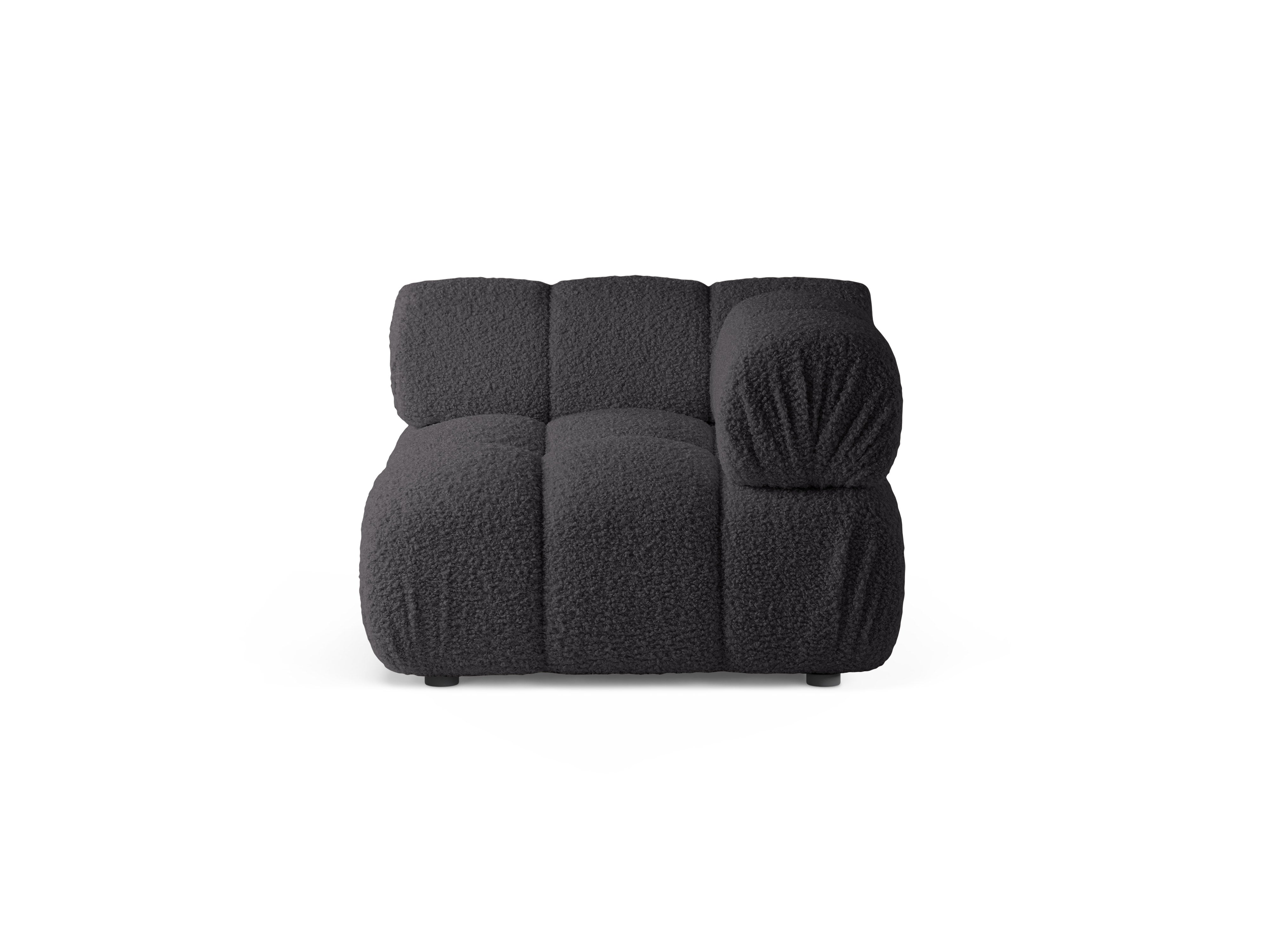Sofa modulárna BELLIS - rohový modul grafitový boucle