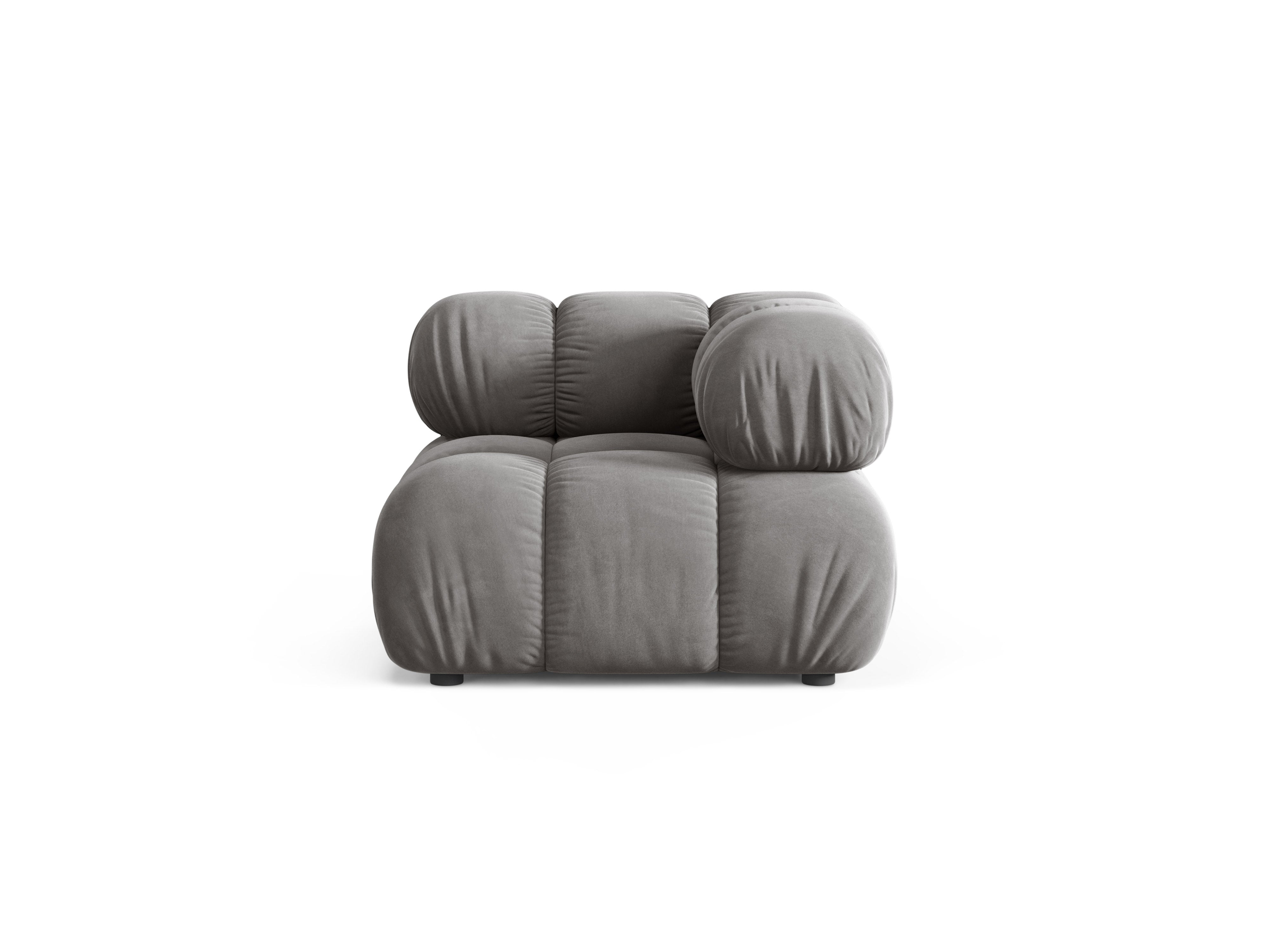 Sofa modulárna z jemného zamatového materiálu BELLIS - šedý rohový modul