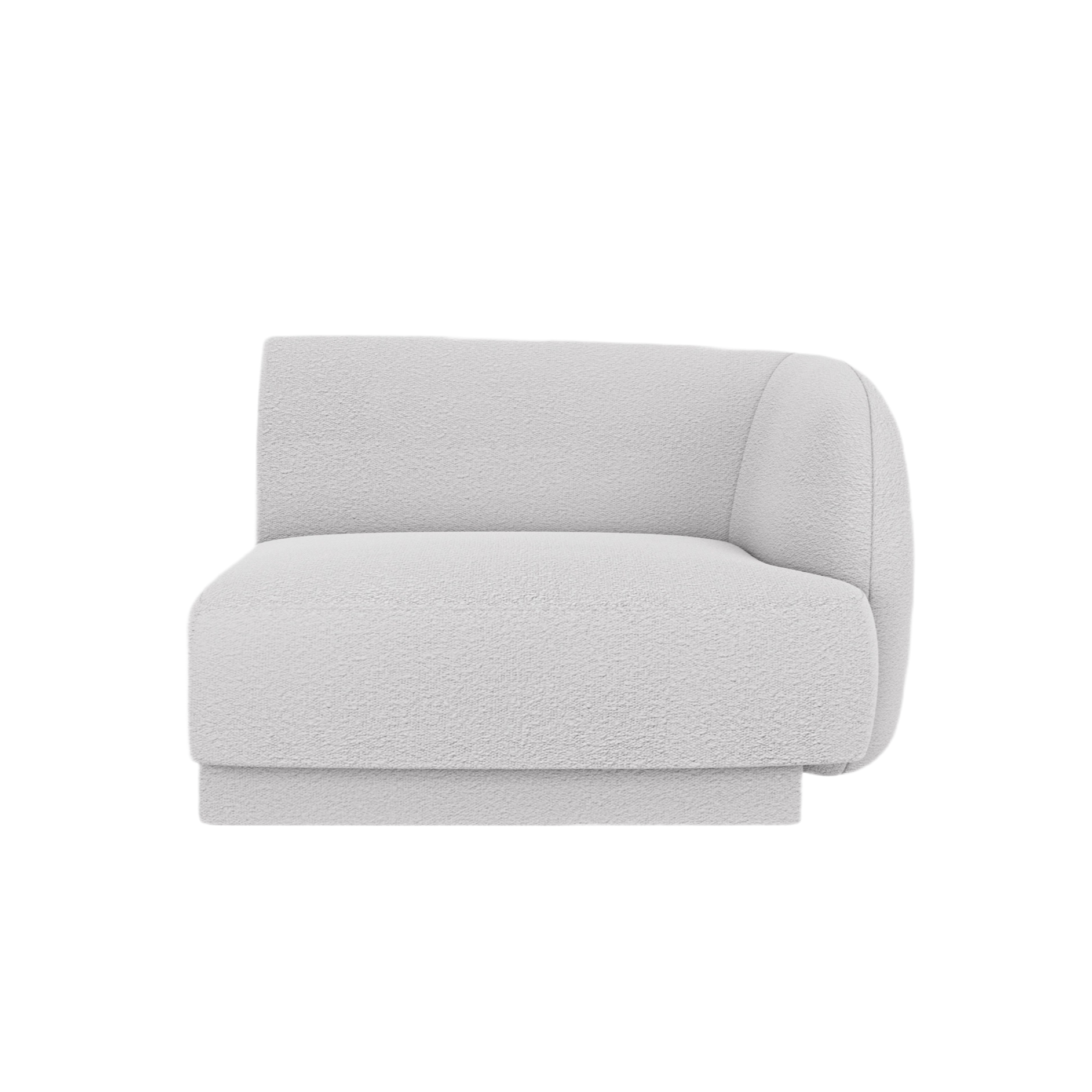 Sofa modulárna MILEY - pravý modul svetlosivý boucle