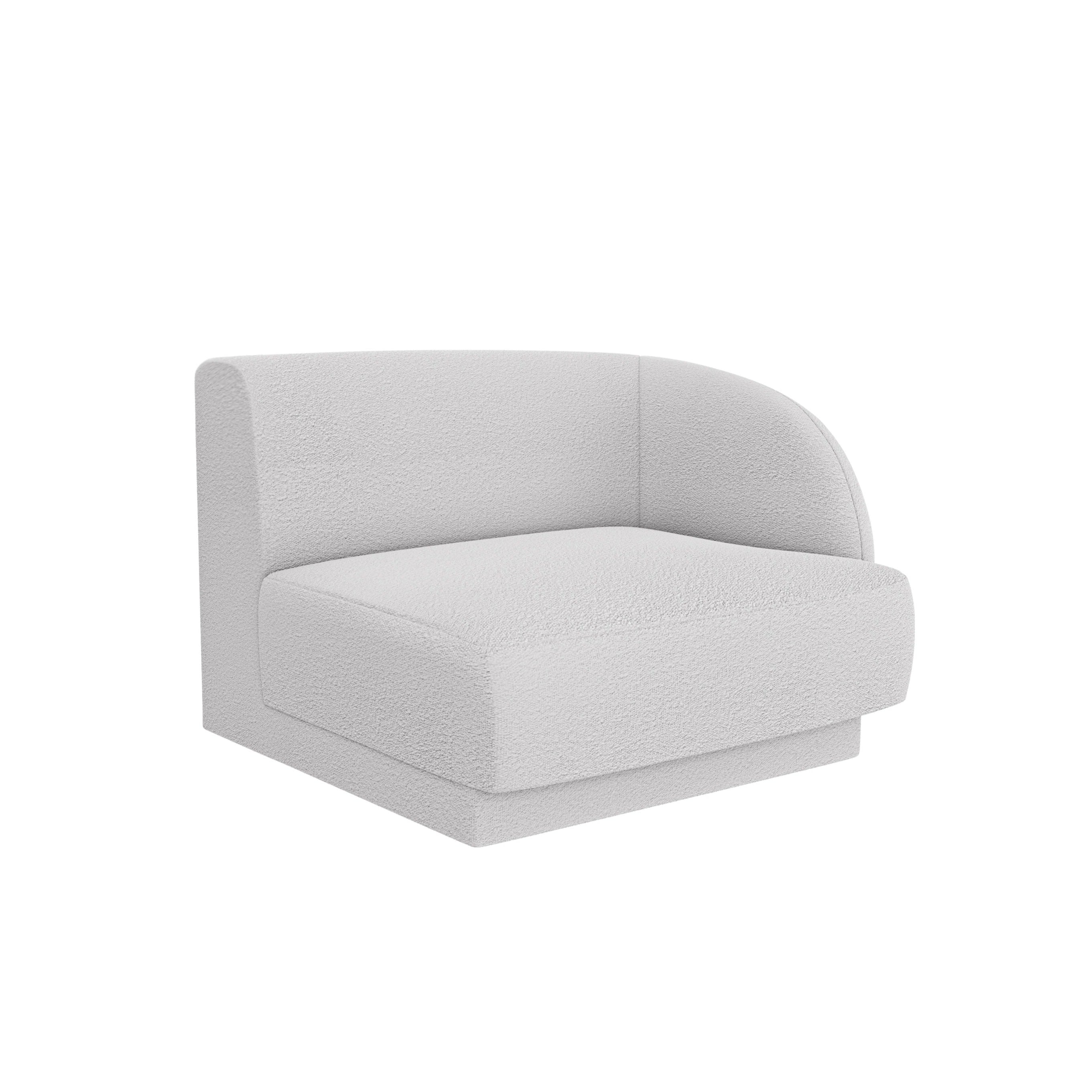 Sofa modulárna MILEY - pravý modul svetlosivý boucle