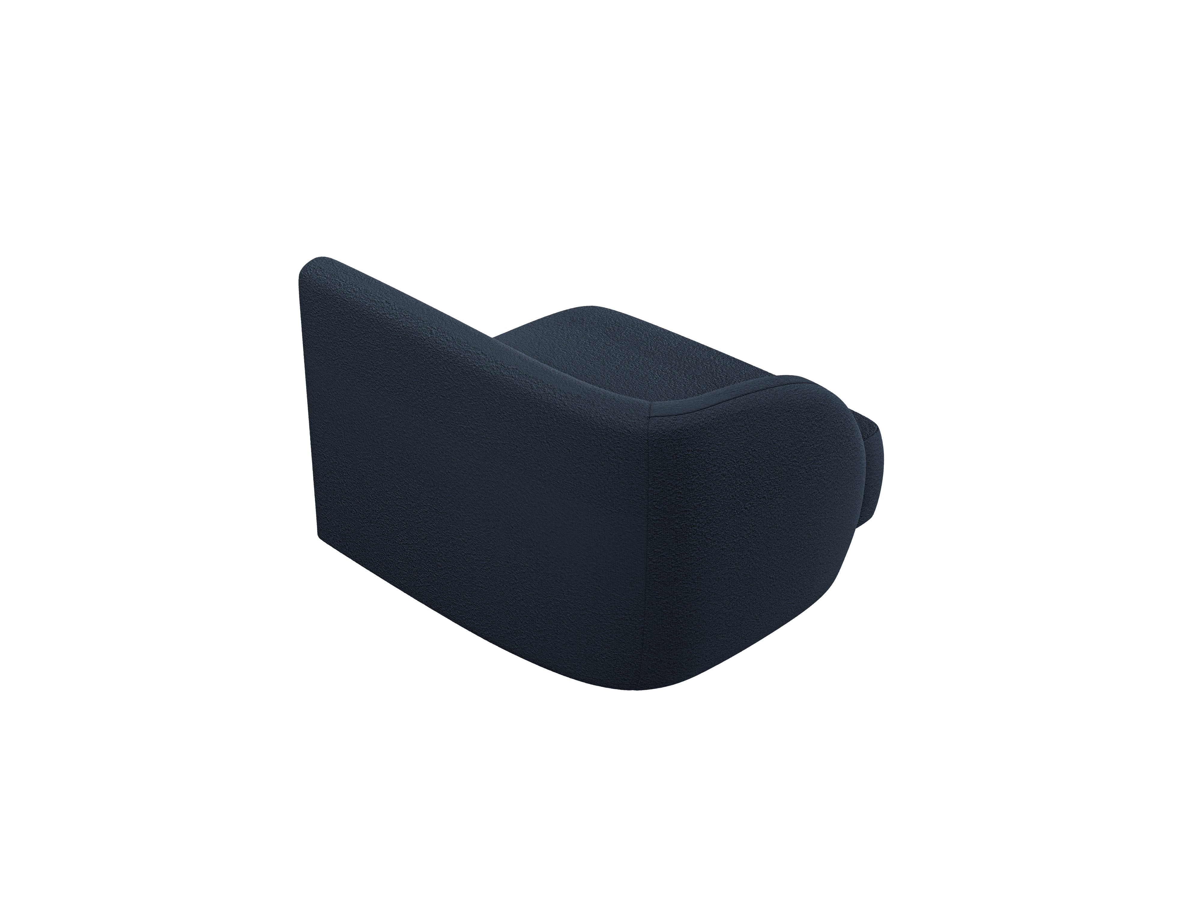 MILEY Modular Sofa - Left-Side Module in Dark Blue Boucle