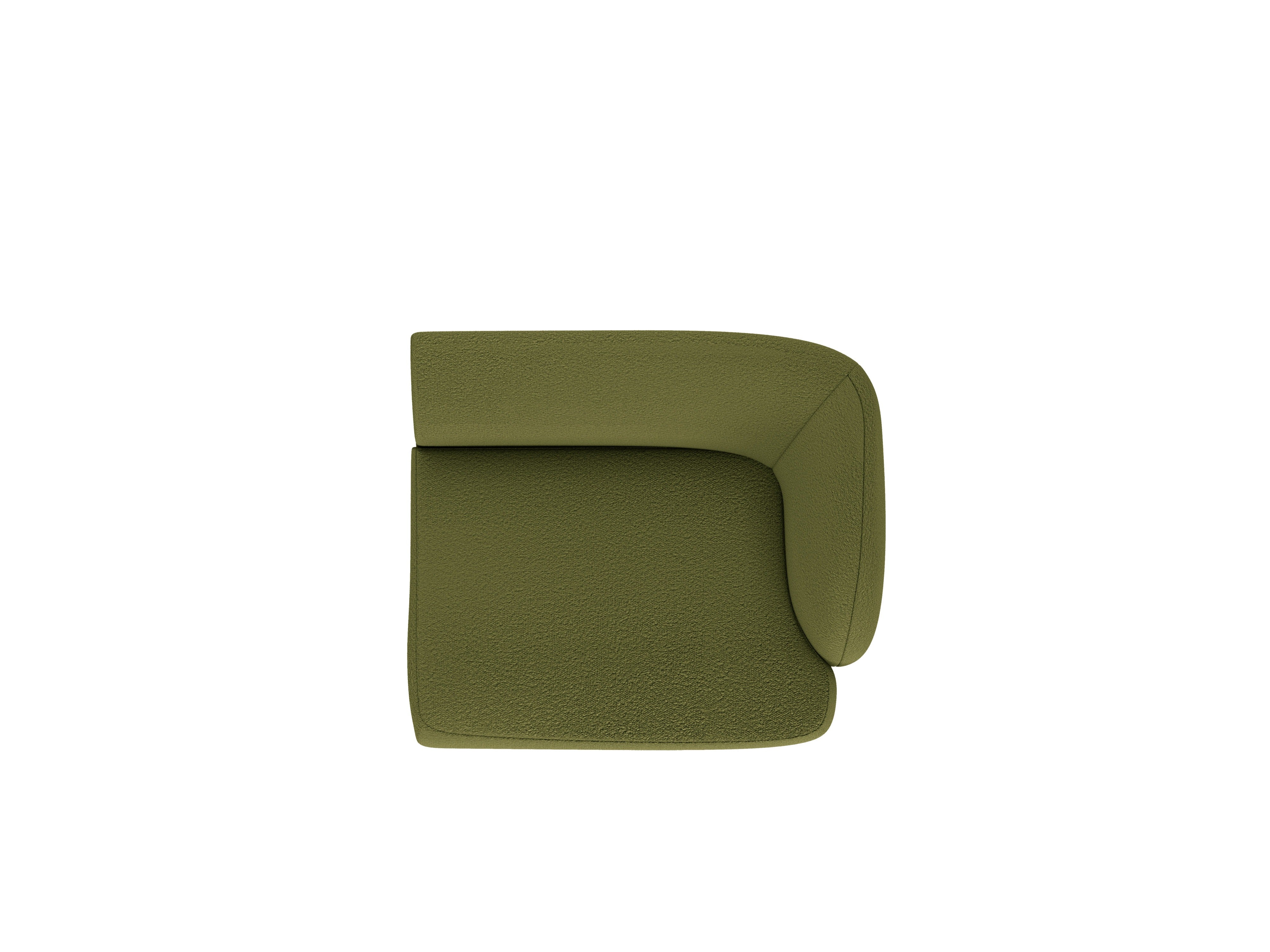 Sofa modulárna MILEY - pravý modul zelený boucle