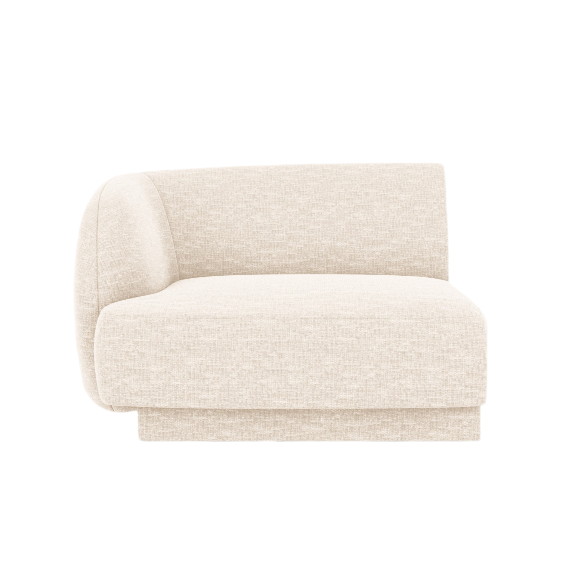 Sofa modulárna MILEY - modul ľavostranný svetlo béžový šenil hodvábny