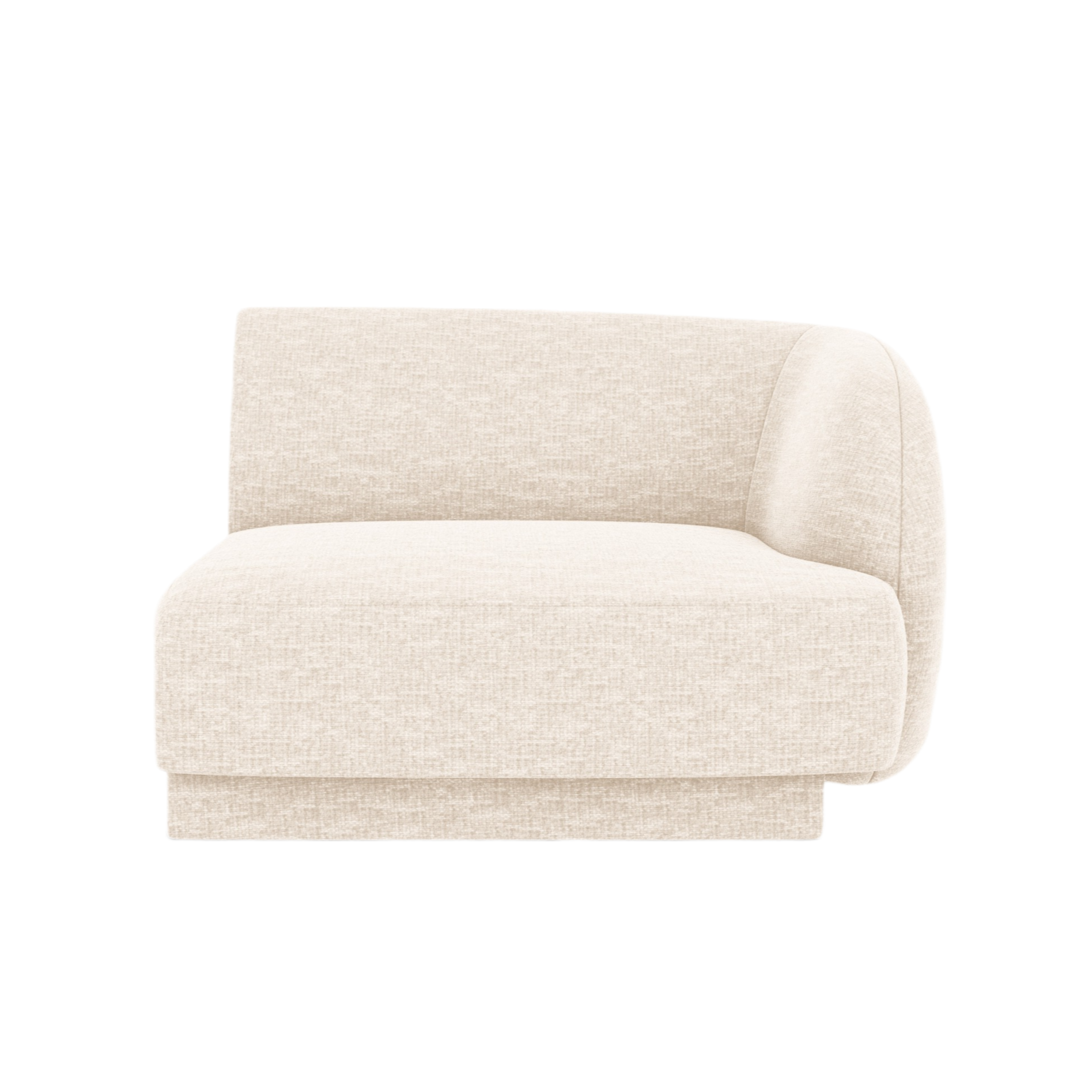 Sofa modulárna MILEY - pravý modul svetlo béžový šenil hodvábny
