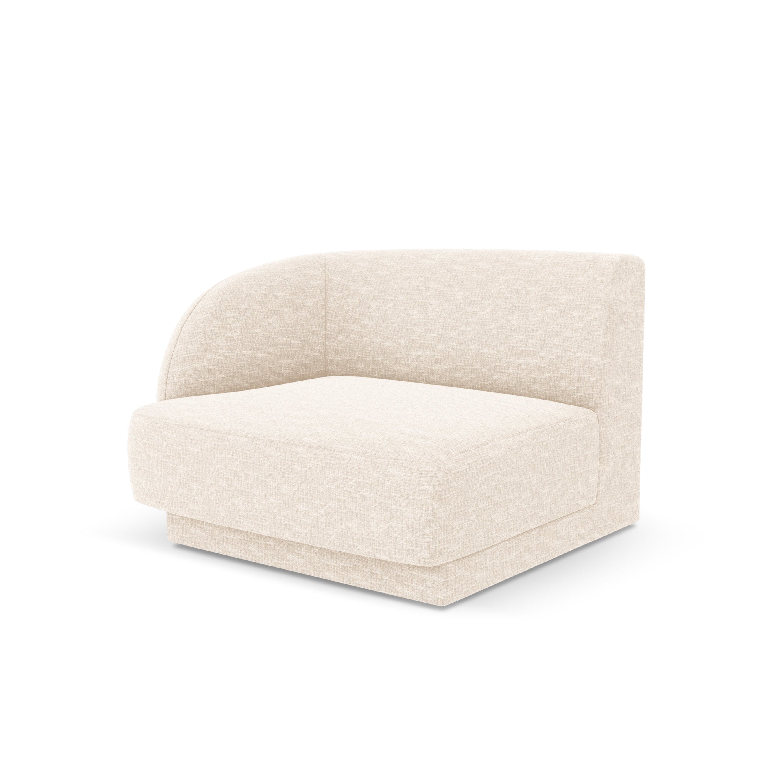 Sofa modulárna MILEY - modul ľavostranný svetlo béžový šenil hodvábny