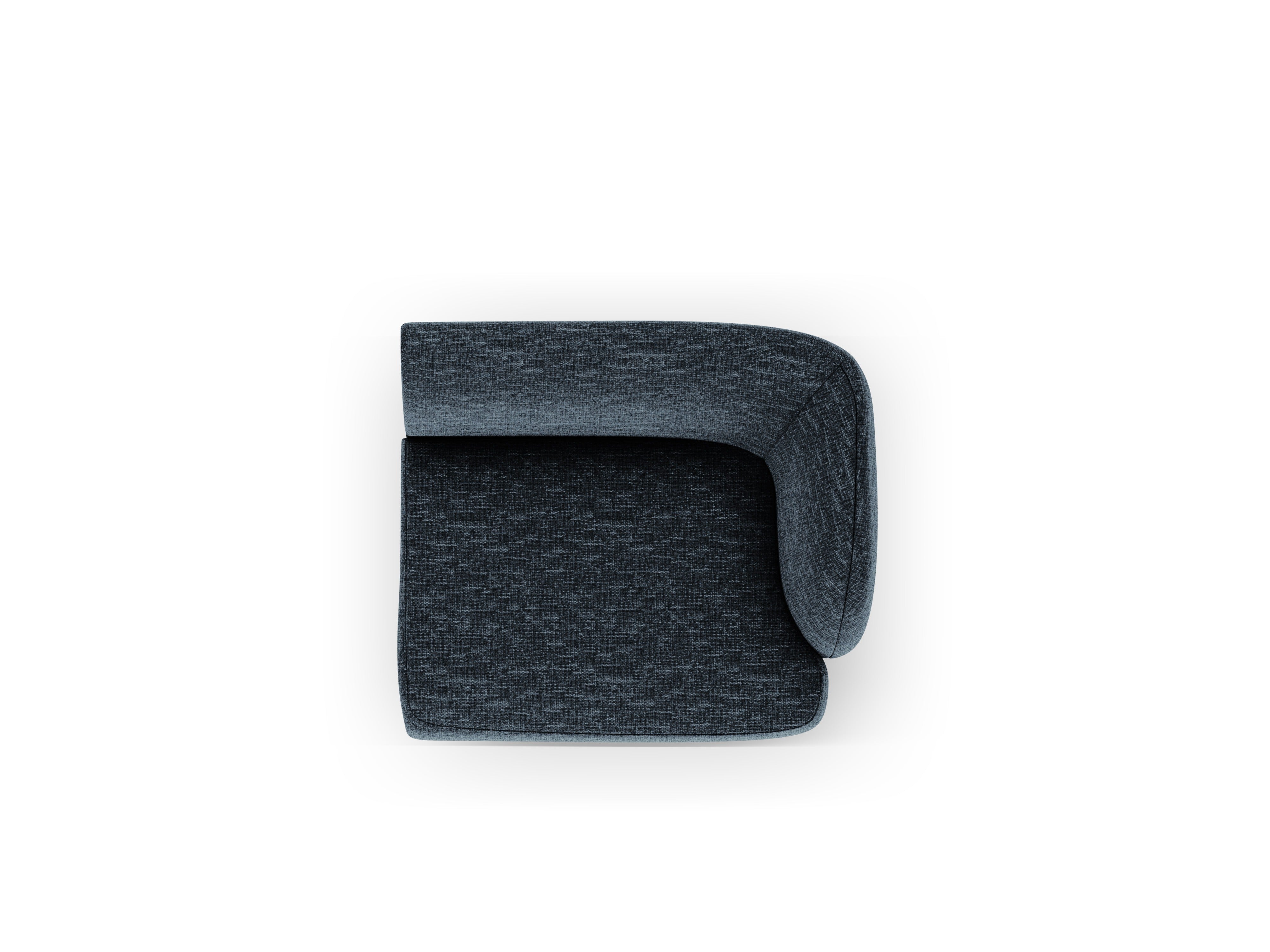 Modulová pohovka MILEY - pravý modul v kráľovskej modrej farbe z jemného šenilu