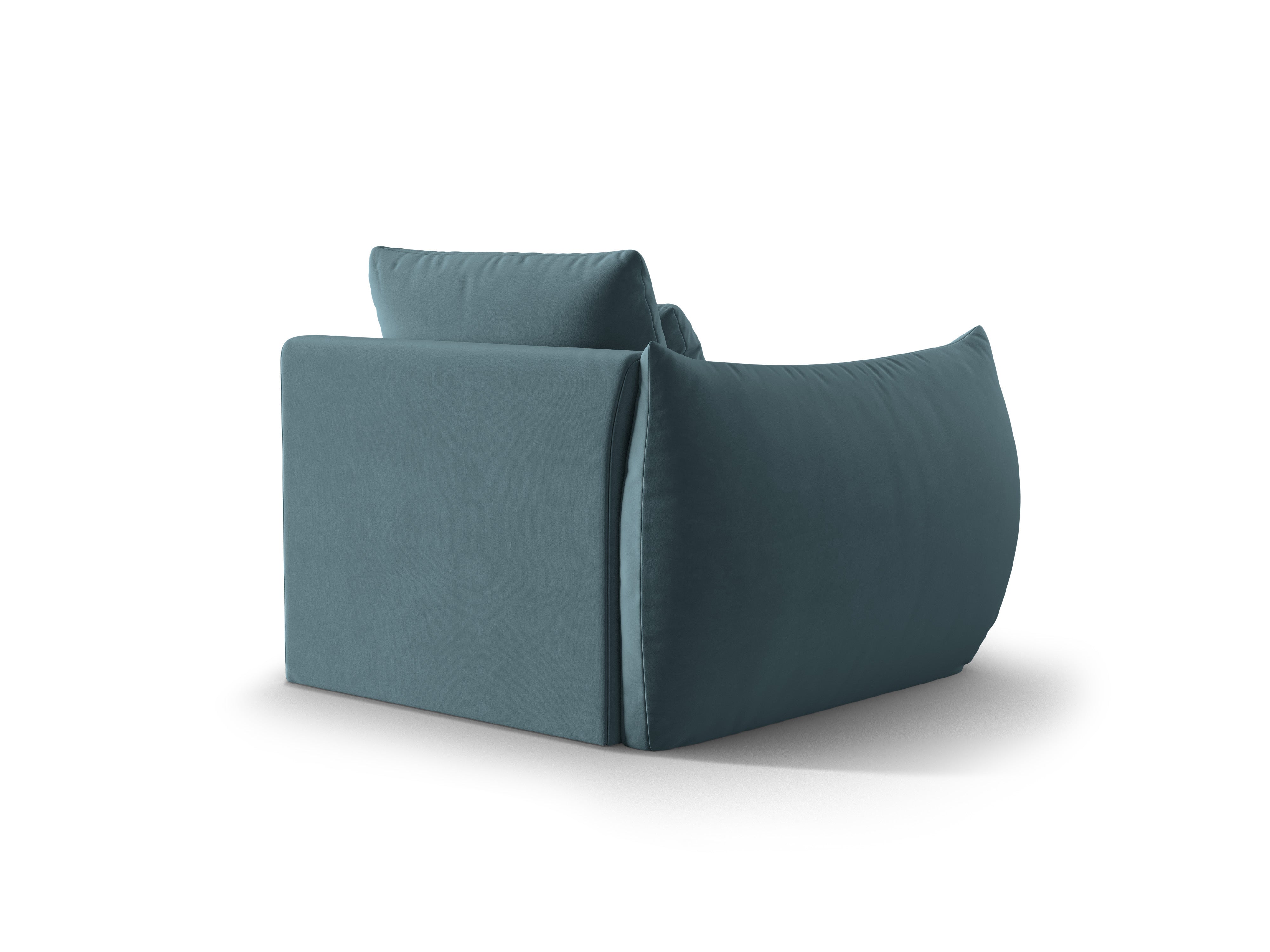 Velvet modular sofa BLOOM - left element light blue