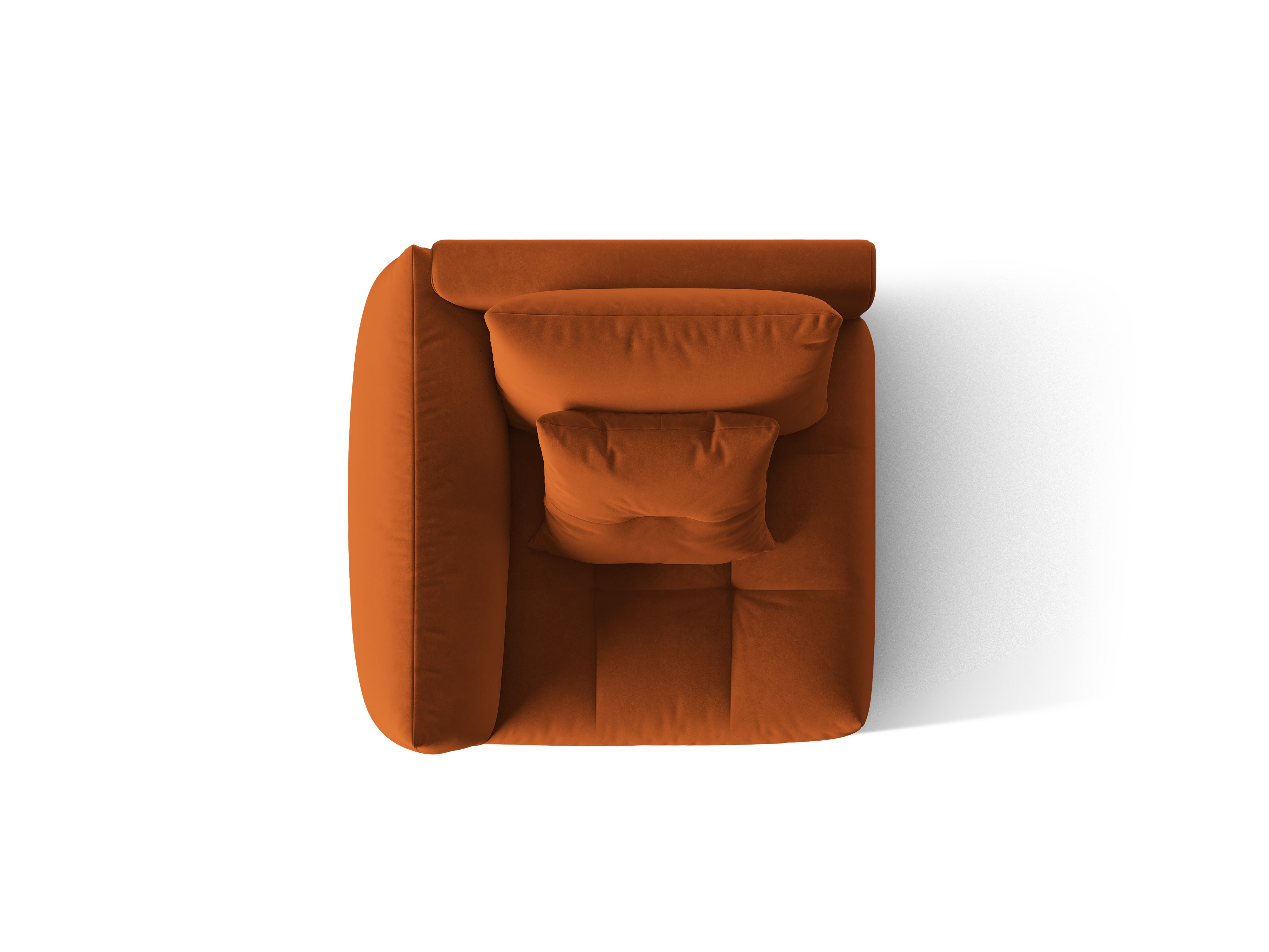 Velvet modular sofa BLOOM - left element terracotta