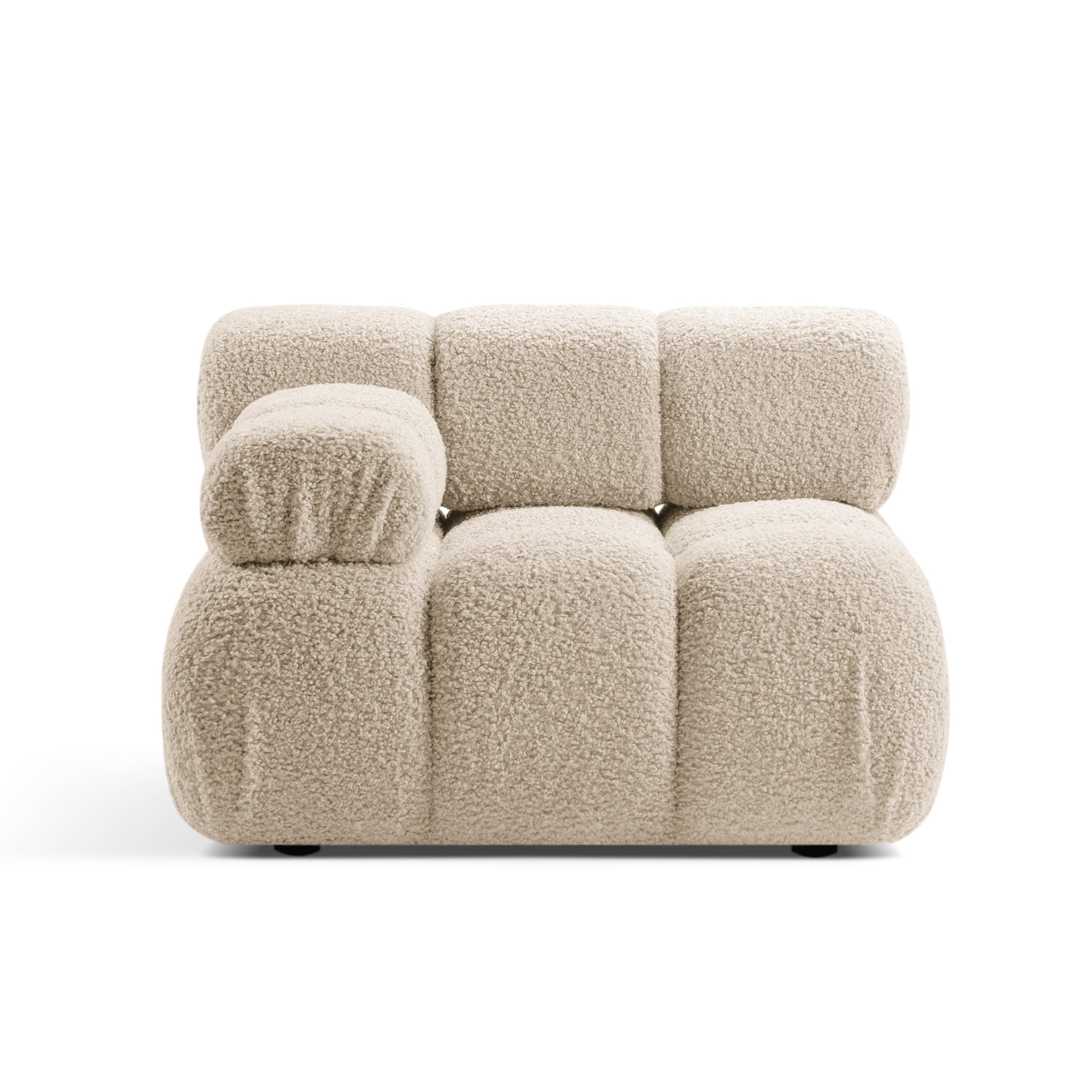 Sofa modulárna BELLIS - ľavý modul béžový boucle