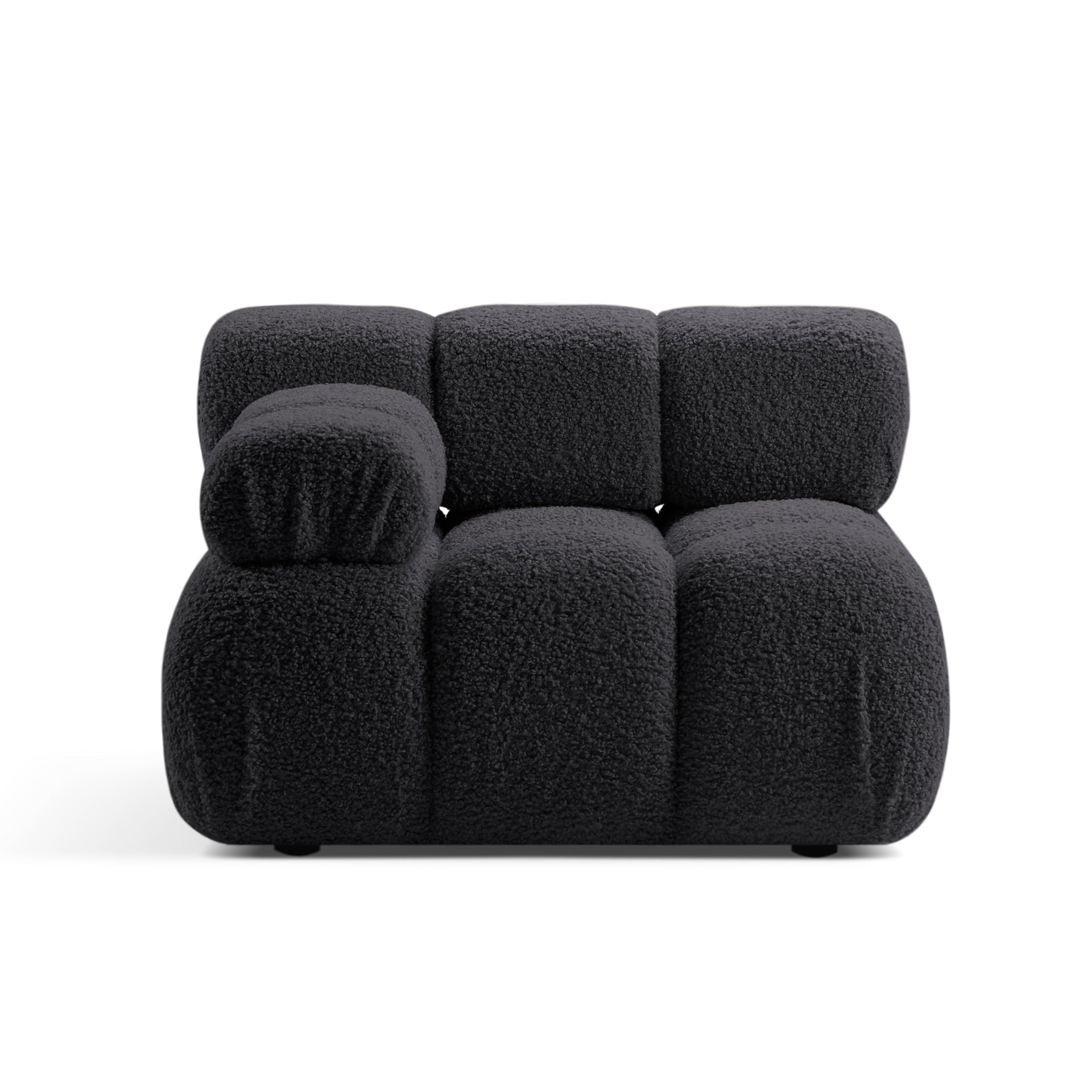 Sofa modulárna BELLIS - ľavý modul v grafitovom boucle.