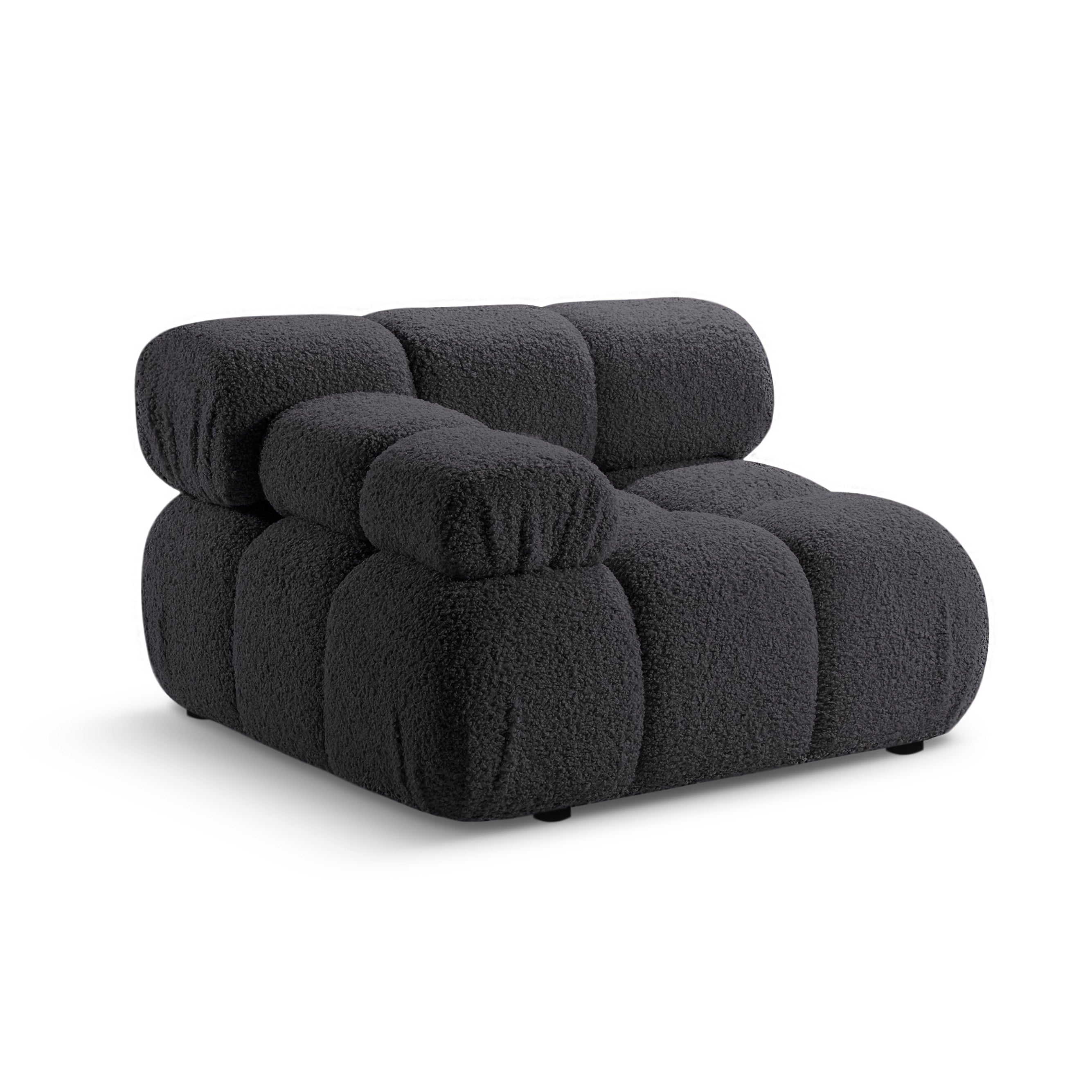 Sofa modulárna BELLIS - ľavý modul v grafitovom boucle.