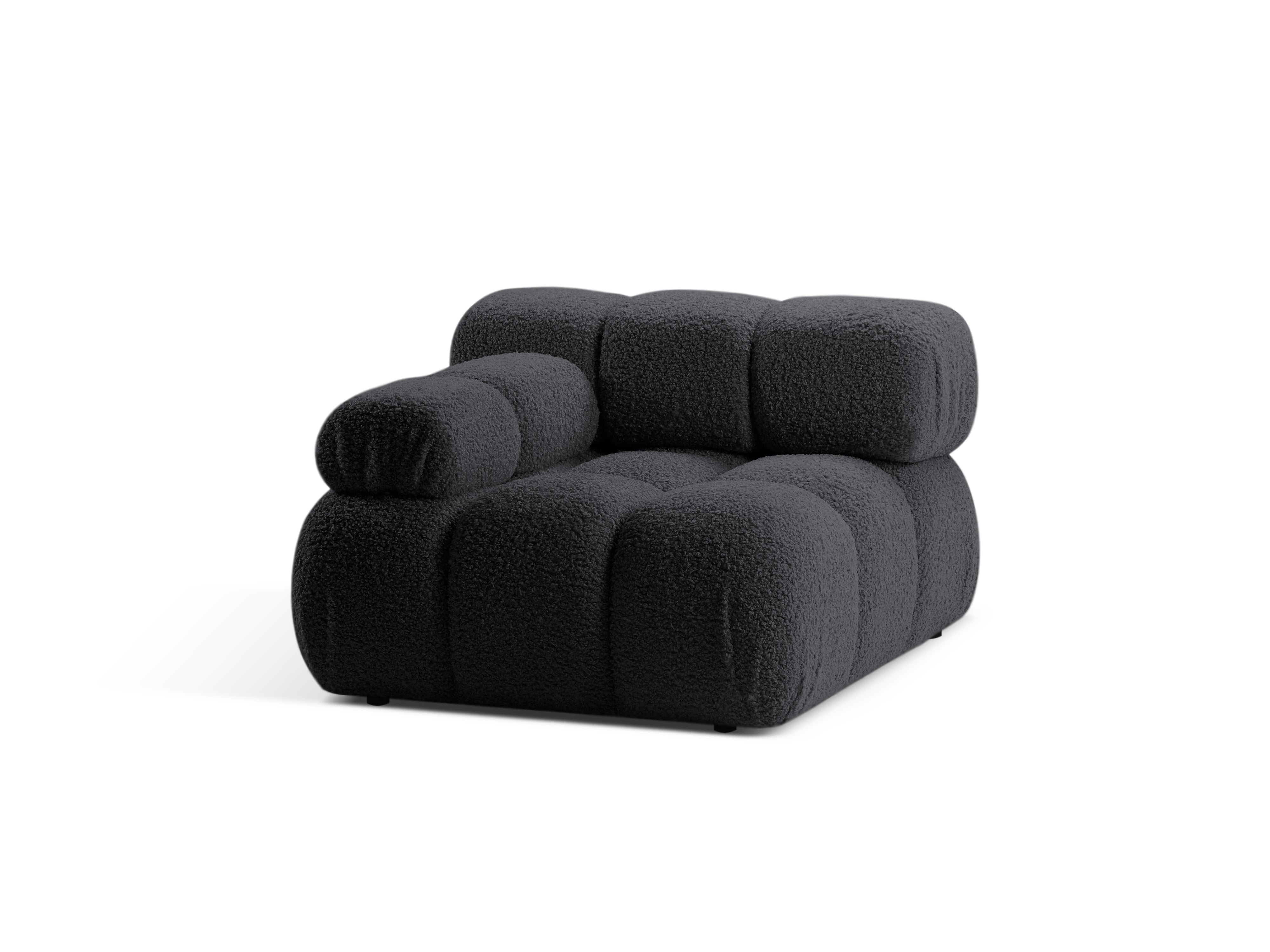 Sofa modulárna BELLIS - ľavý modul v grafitovom boucle.