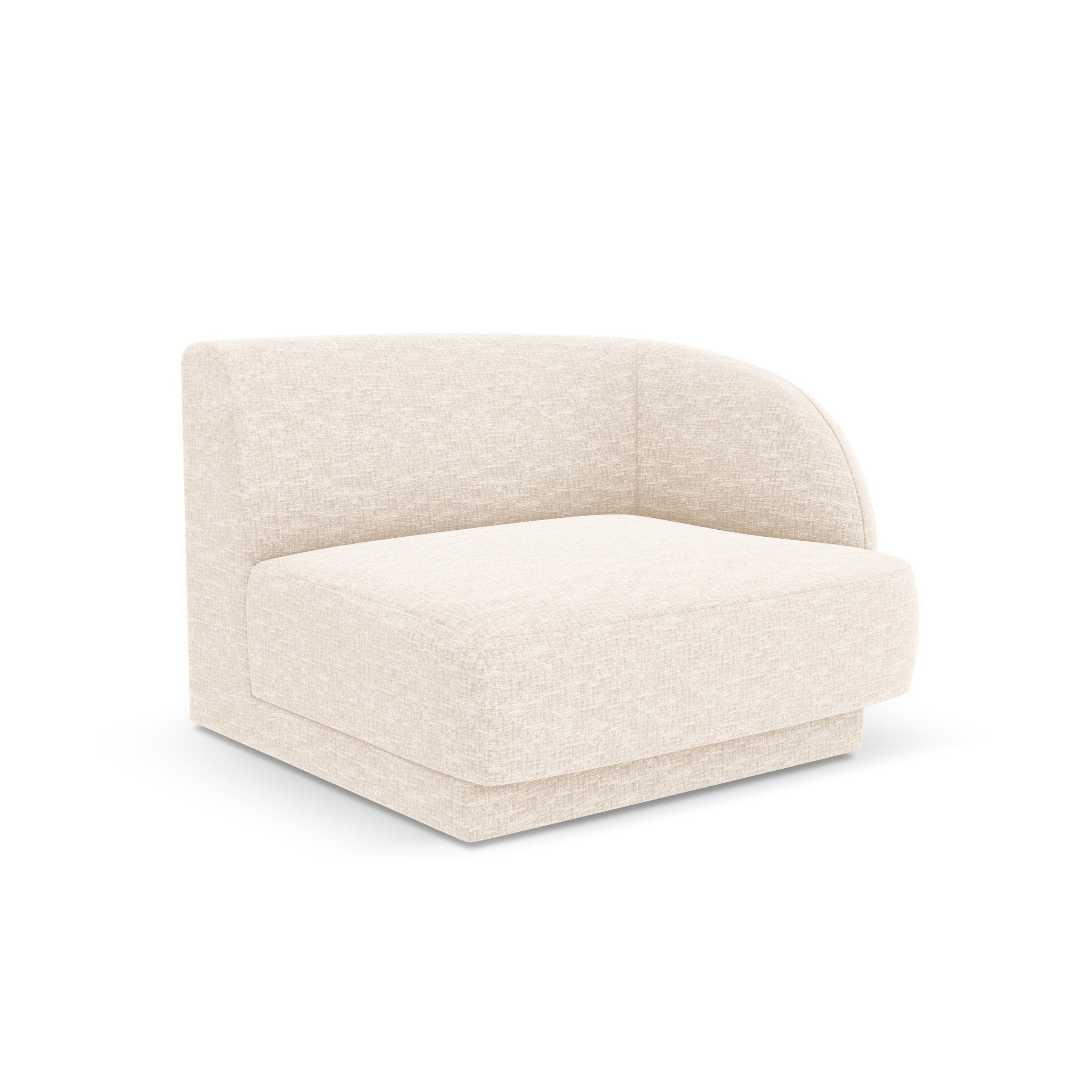 Sofa modulárna - pravý modul MILEY slonová kosť šenil