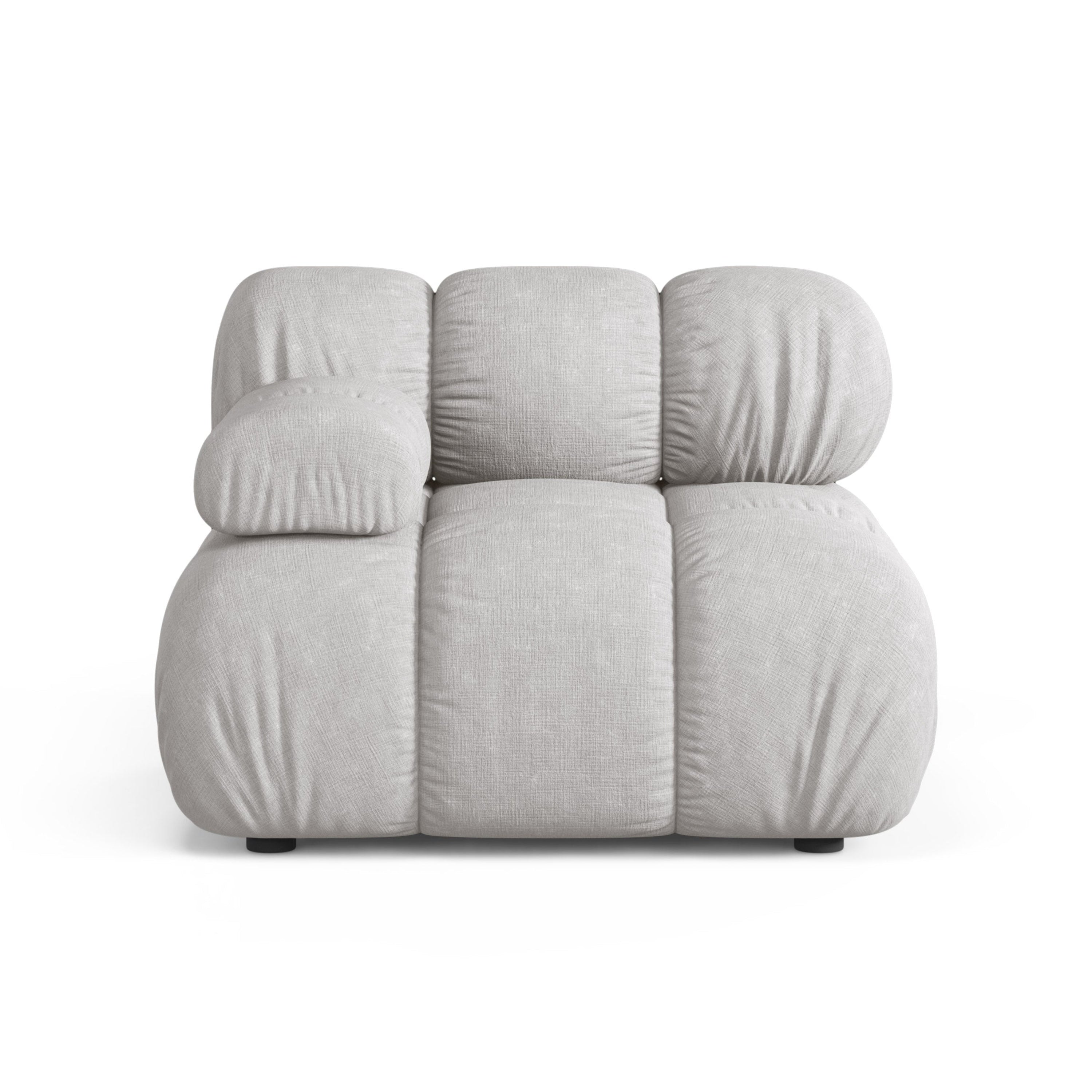 Sofa modulárna BELLIS - ľavý modul svetlosivý