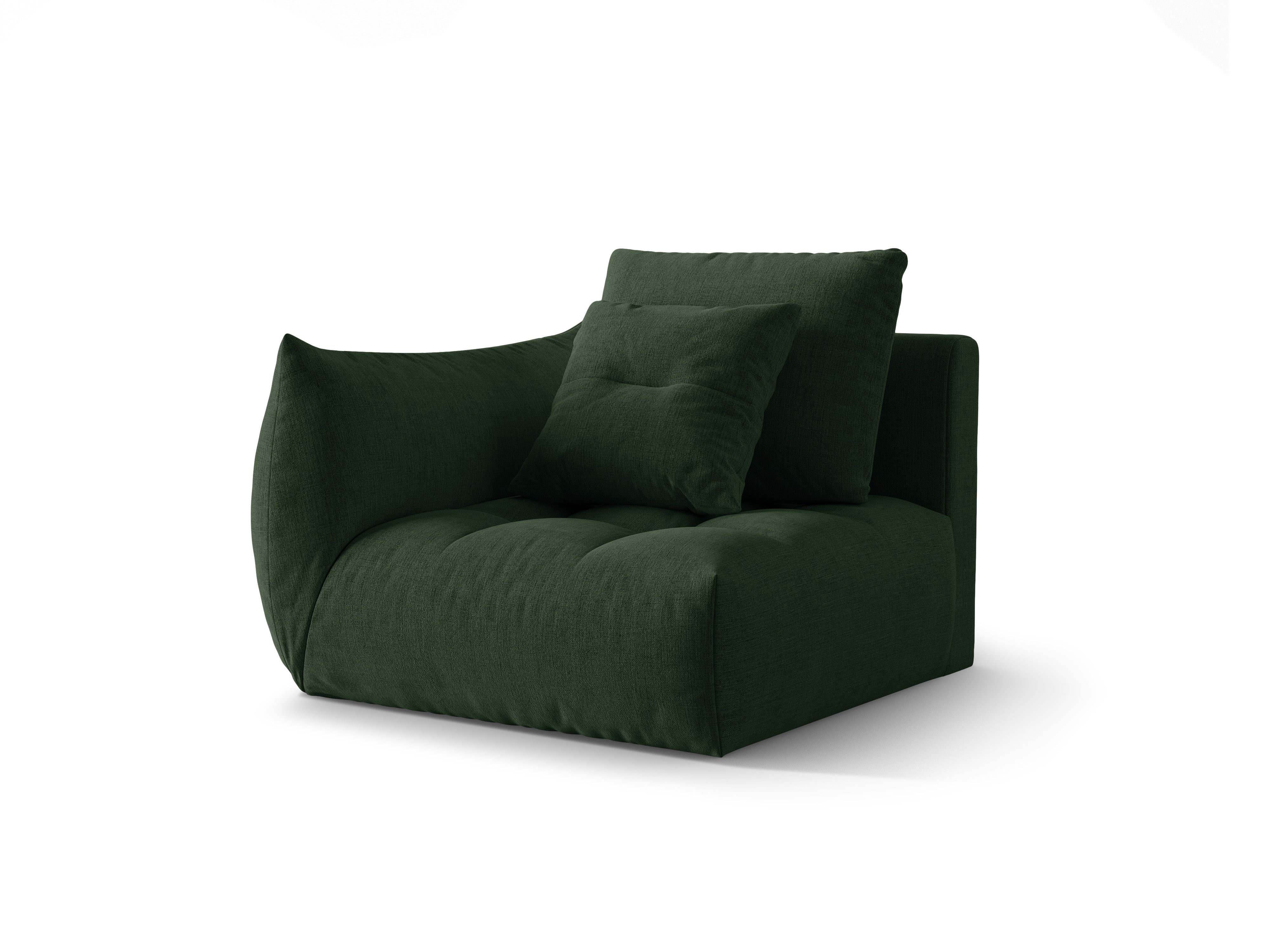 BLOOM modular sofa - left-side element green chenille