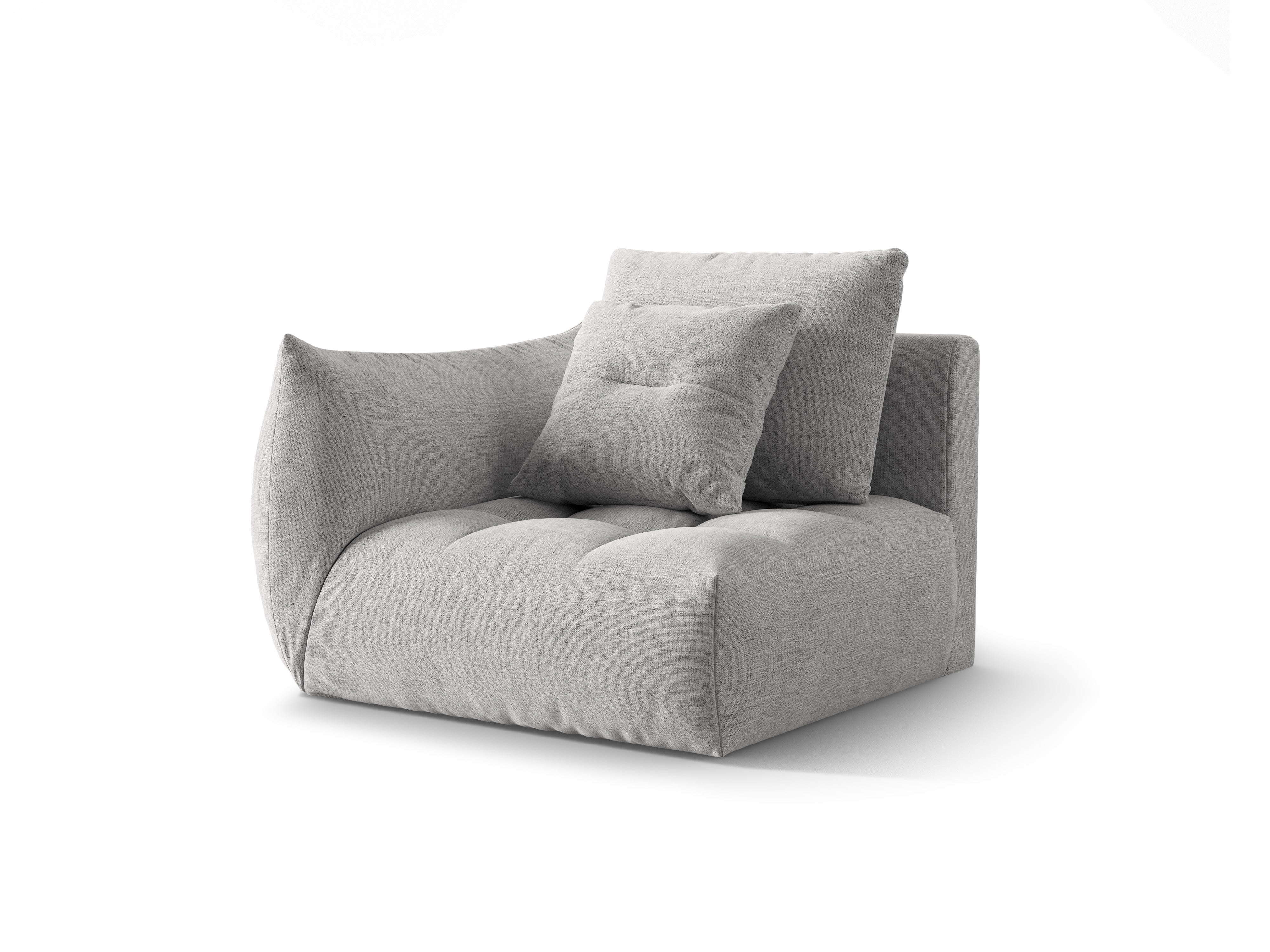 BLOOM modular sofa - left element silver chenille