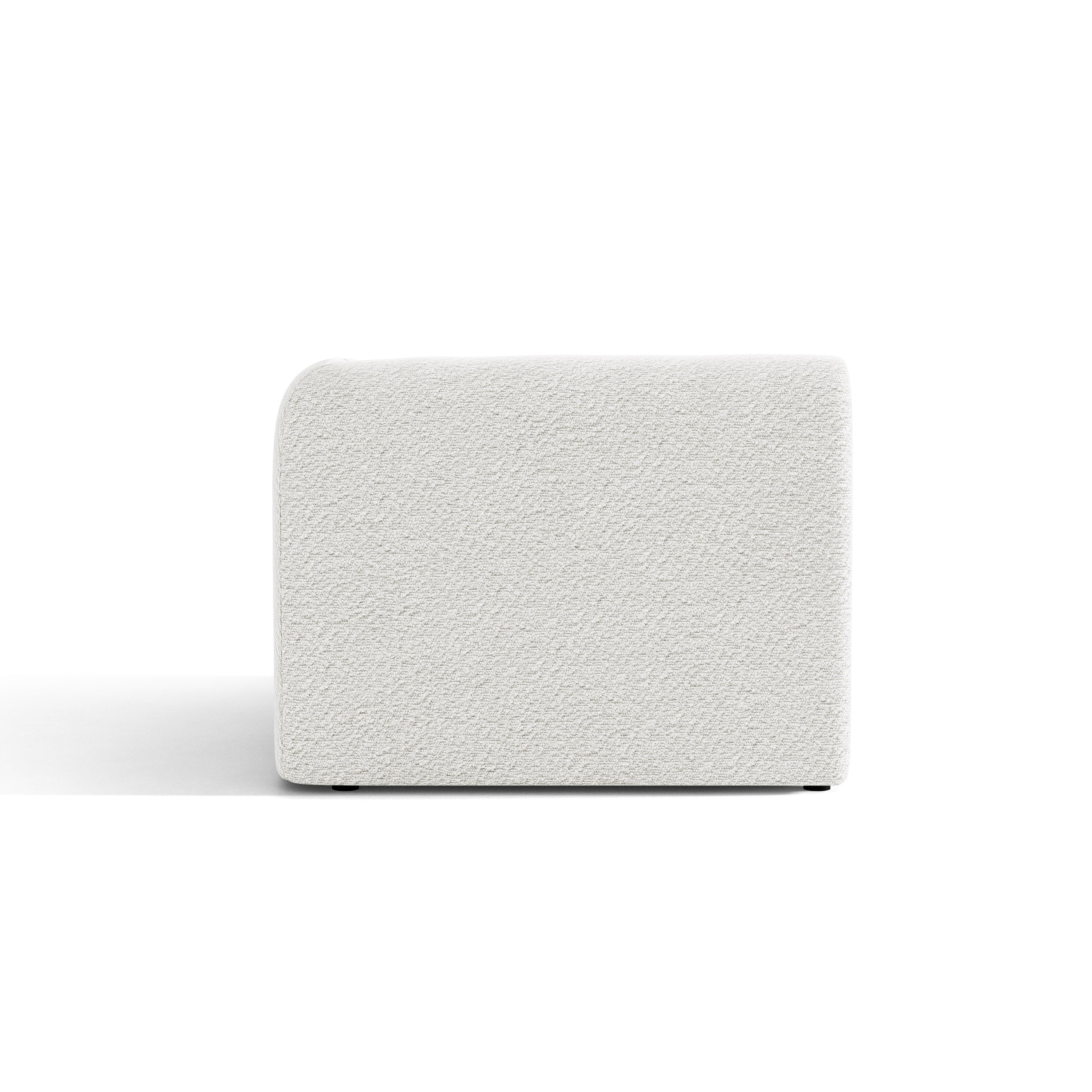 Sofa modulárna MILEY - pravý modul biely boucle