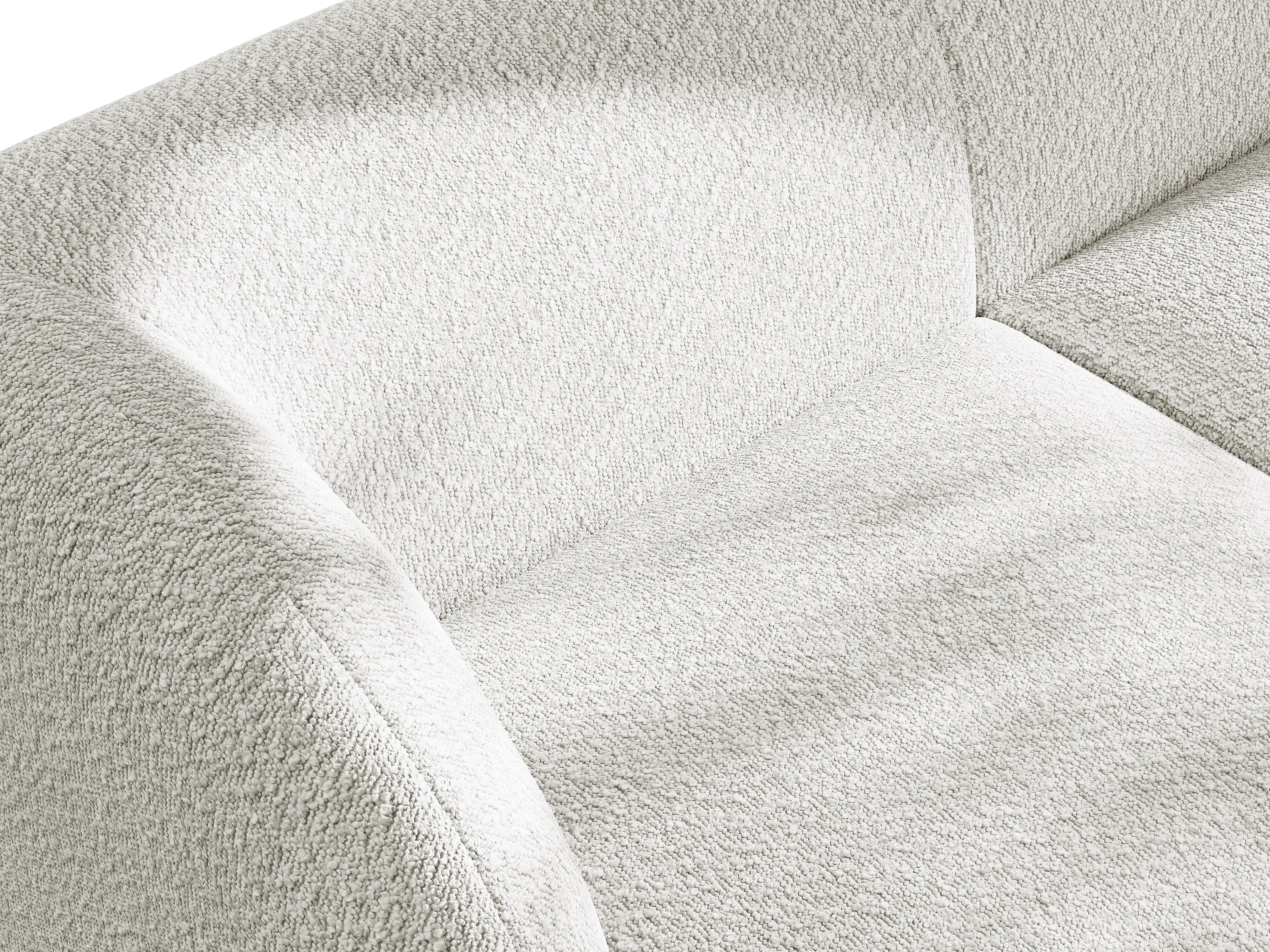 Sofa modulárna MILEY - pravý modul biely boucle