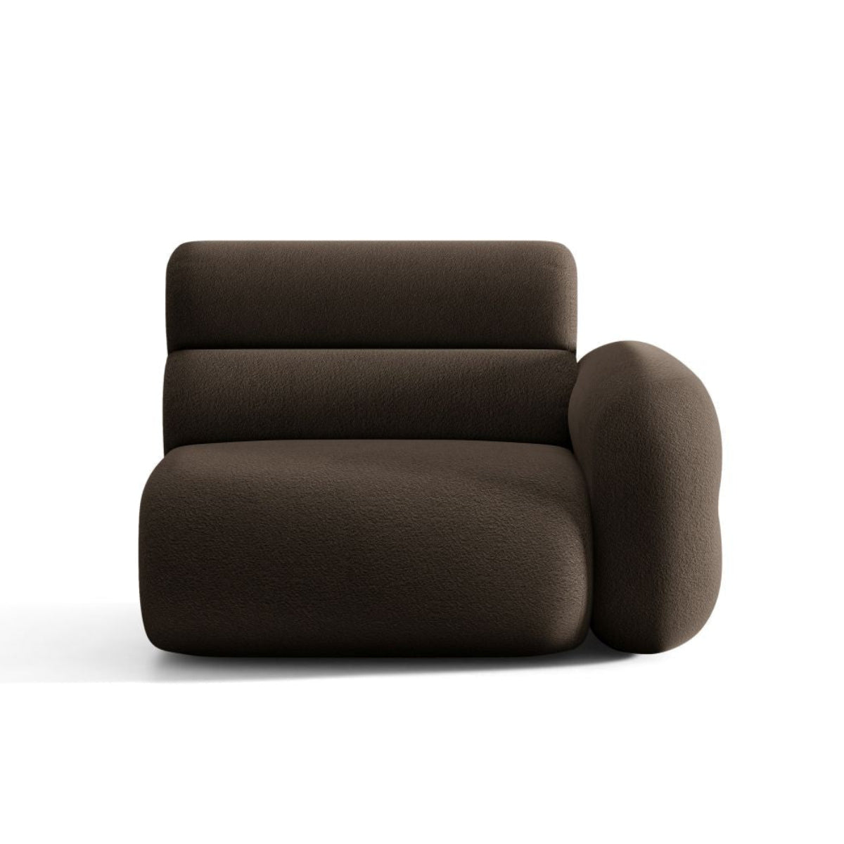 Sofa modulárna NEO - pravý modul hnedý boucle