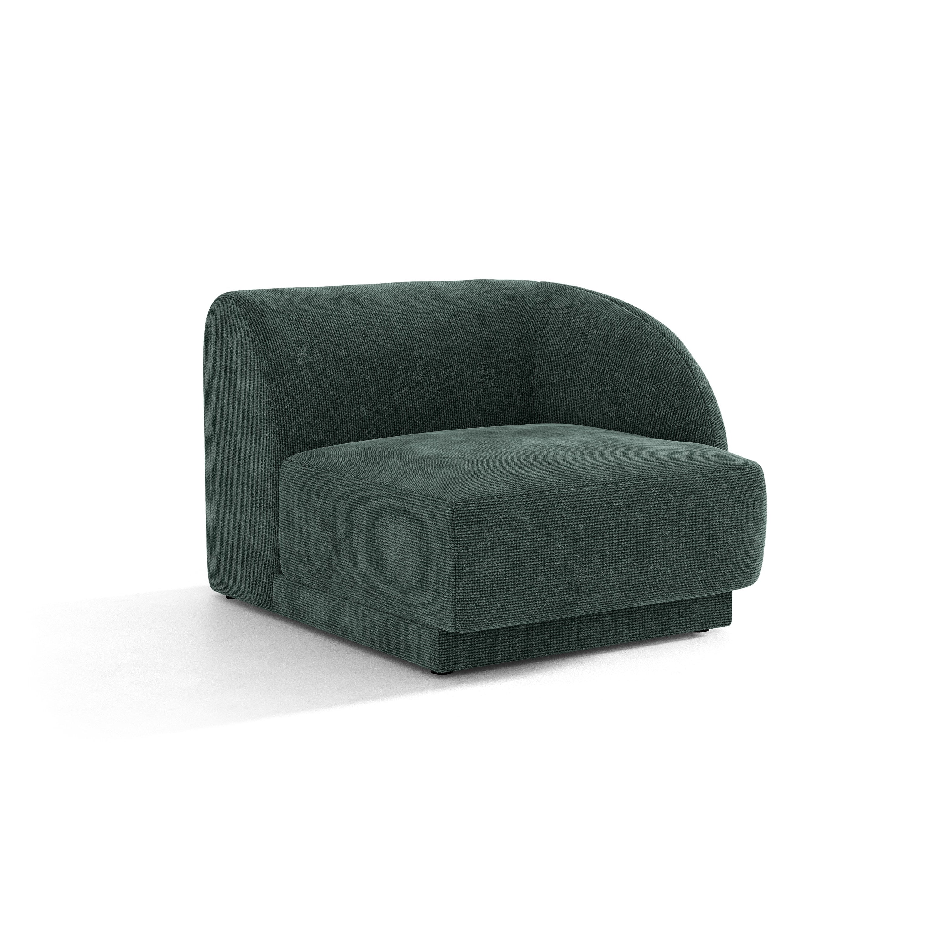 Sofa modulárna MILEY - pravý modul petrol szenil hodvábny