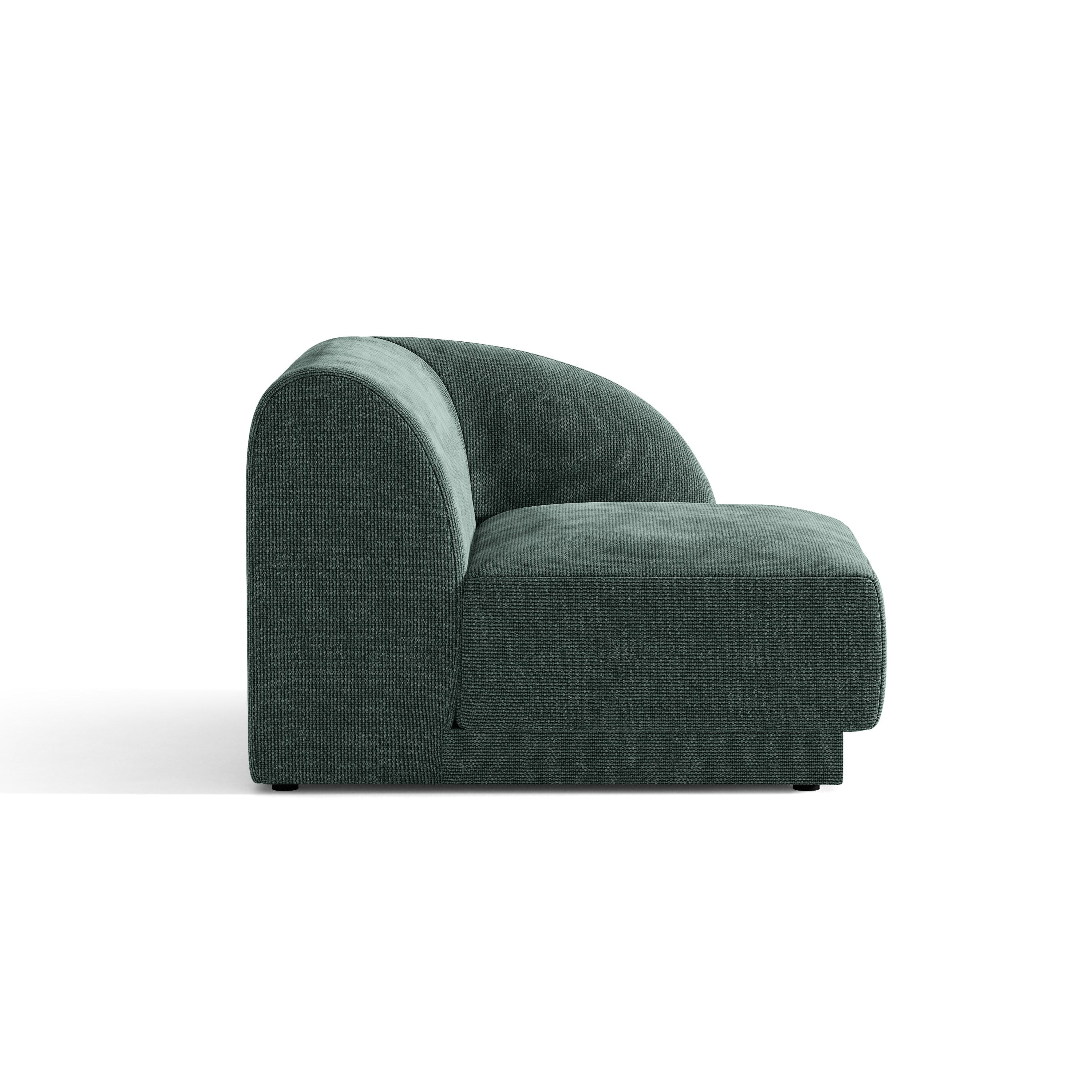 Sofa modulárna MILEY - pravý modul petrol szenil hodvábny