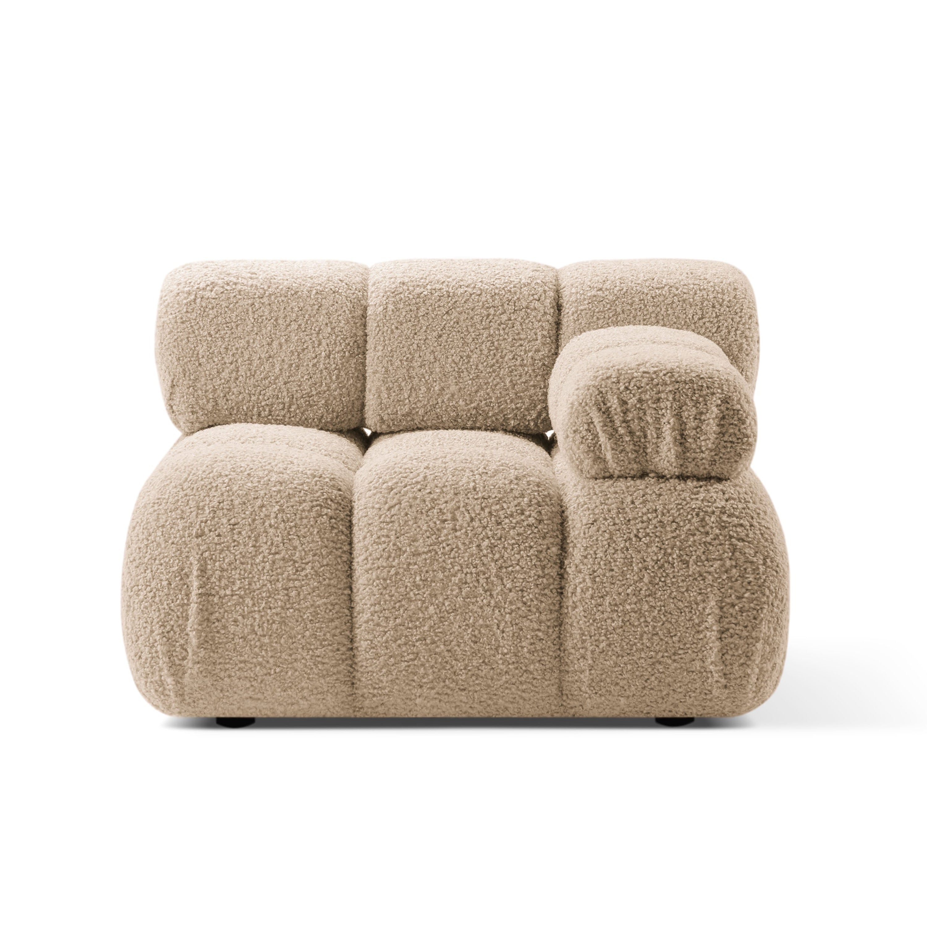 Sofa modulárna BELLIS - pravý modul pieskový boucle