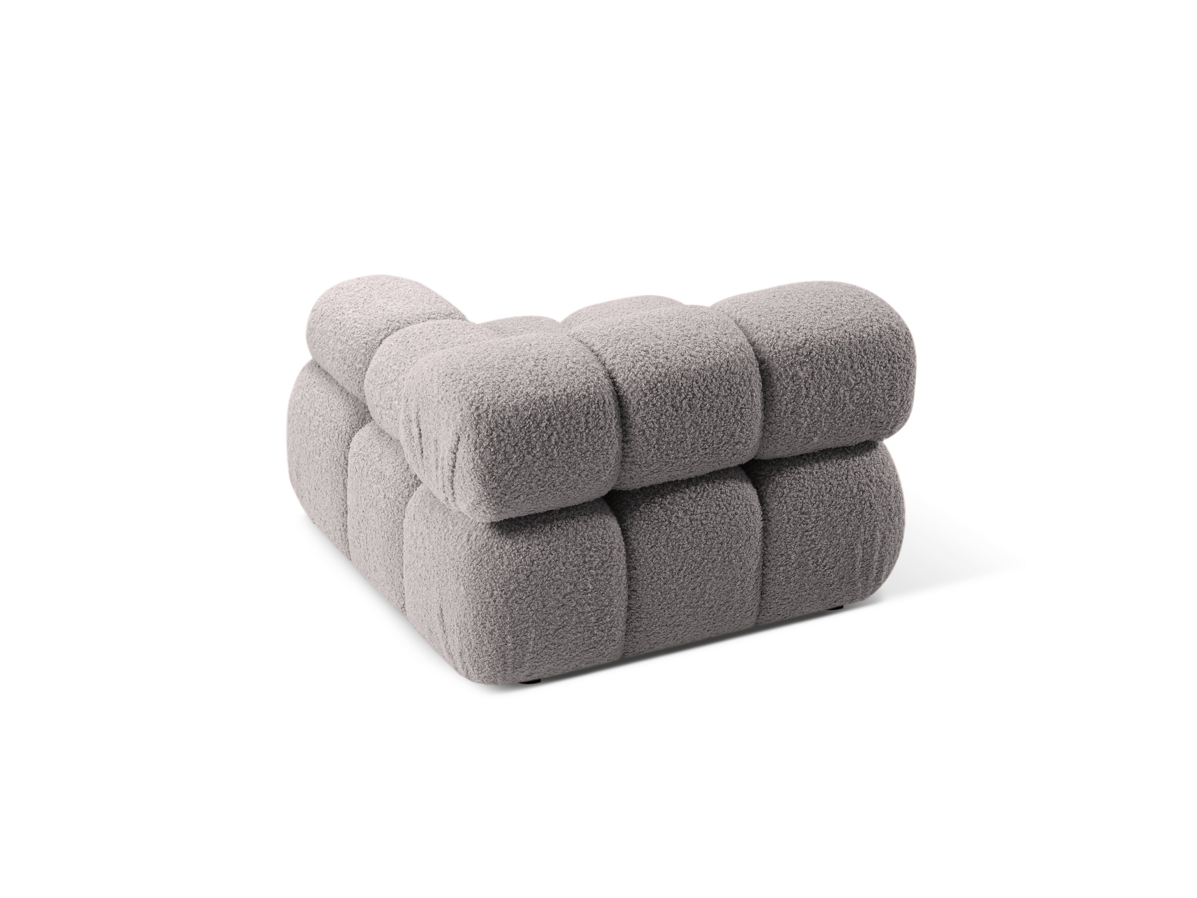 Sofa modulárna BELLIS - pravý modul šedý boucle