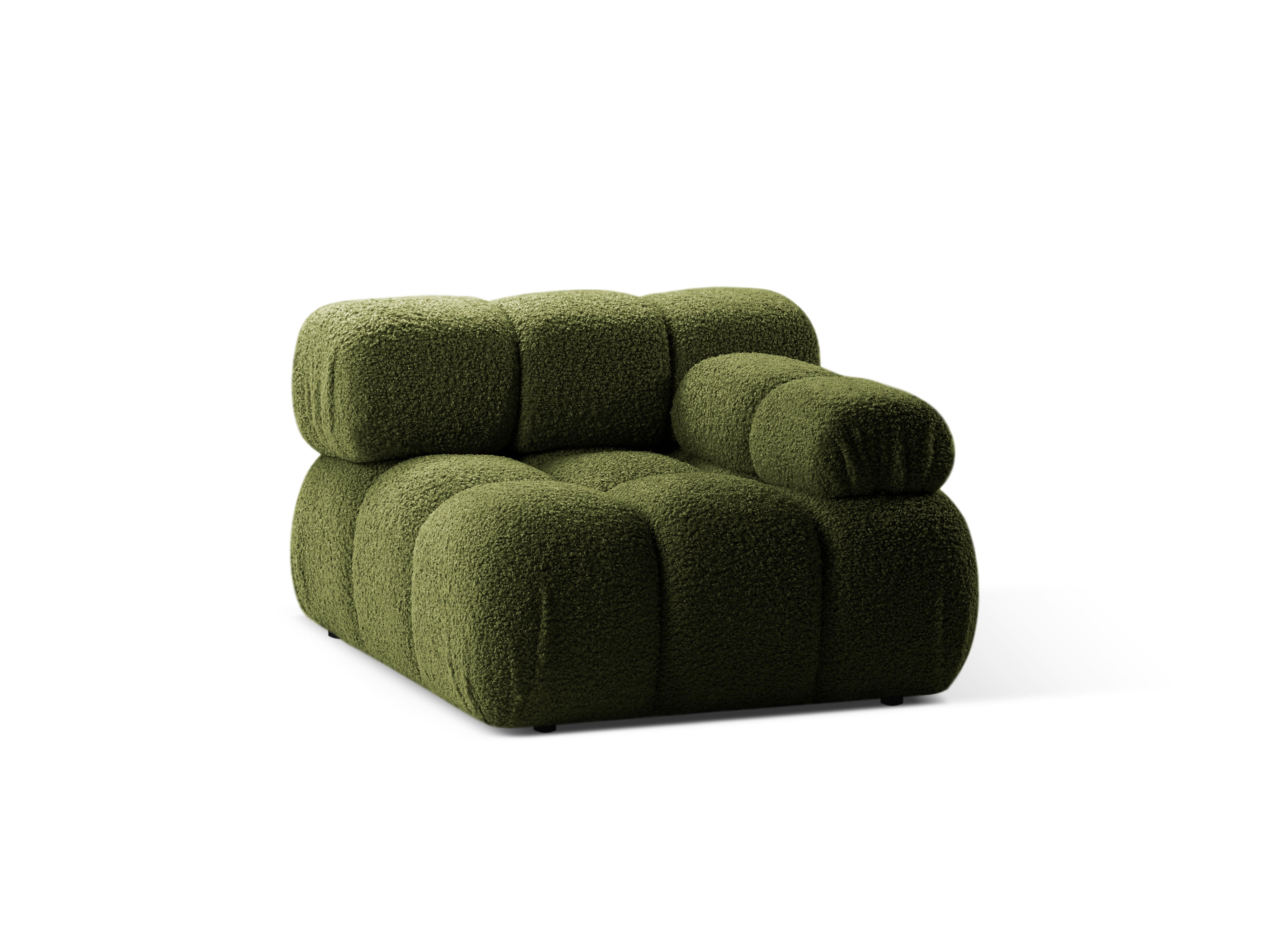 Sofa modulárna BELLIS - pravý modul zelený boucle