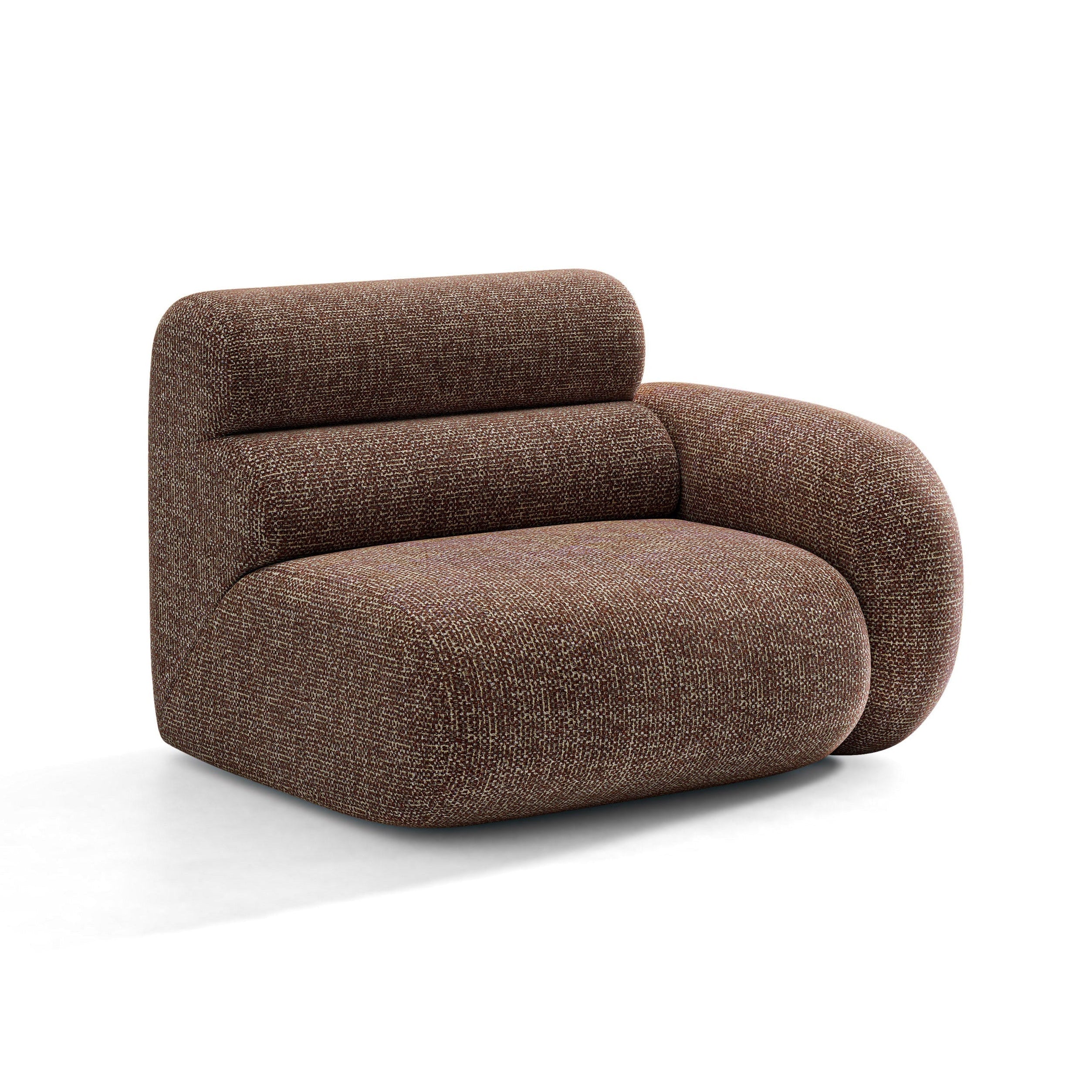 Sofa modulárna NEO - pravý modul hnedý melír