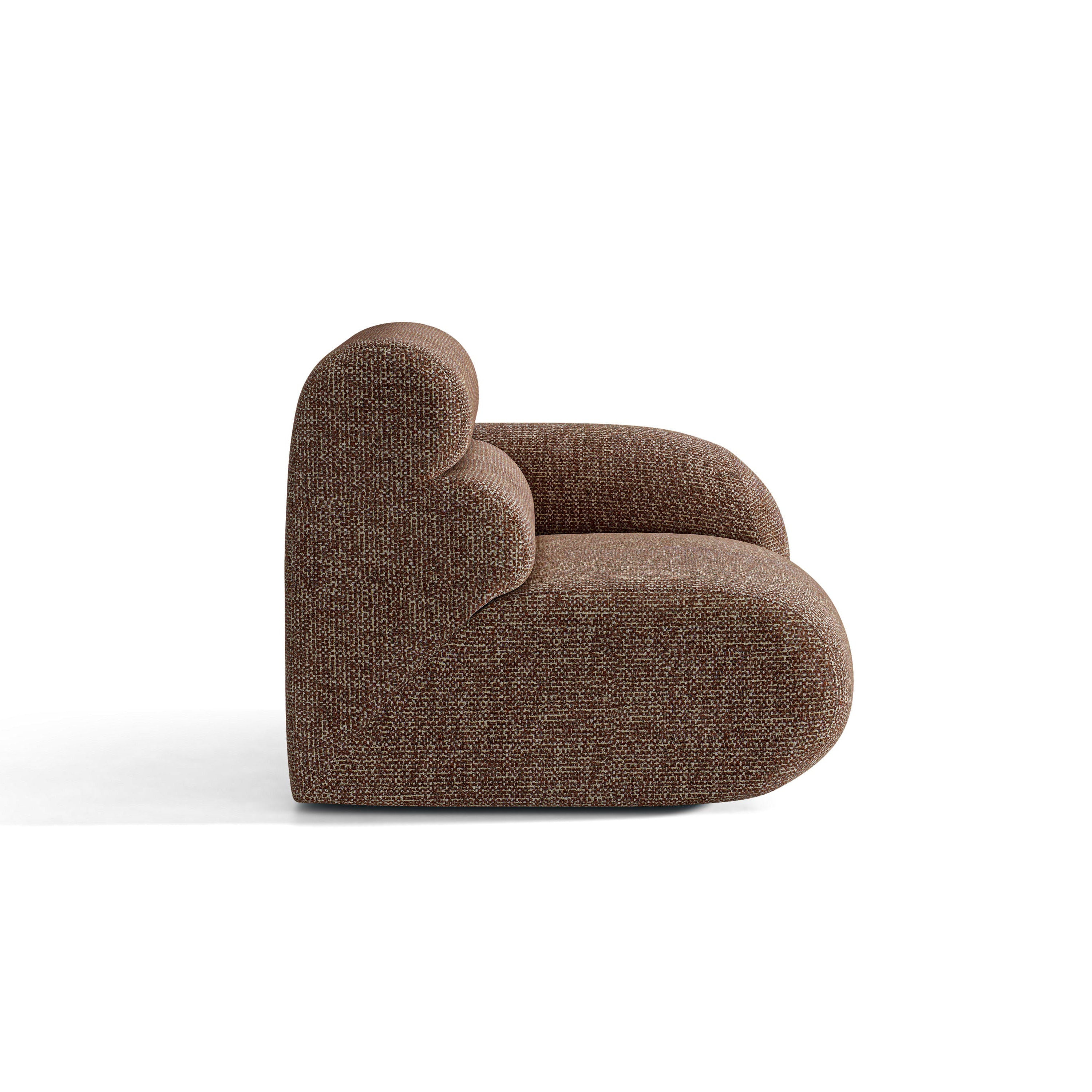 Sofa modulárna NEO - pravý modul hnedý melír