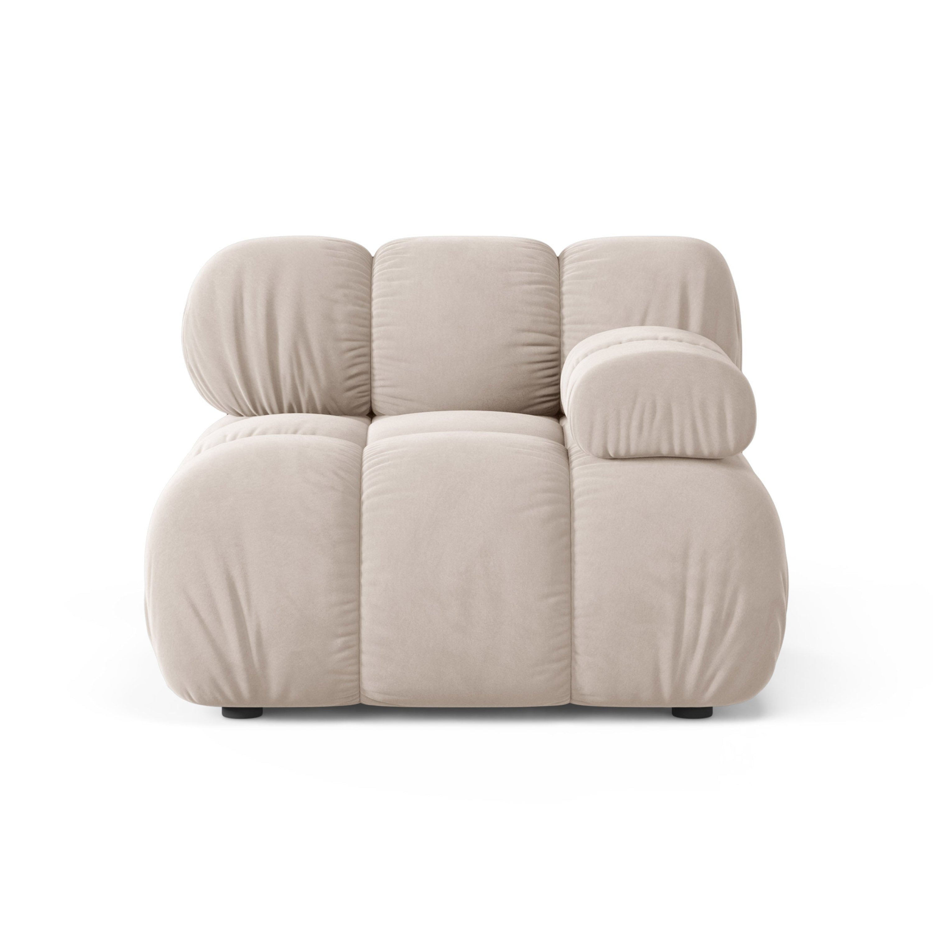 Sofa modulárna BELLIS - pravý modul svetlo béžový zamat