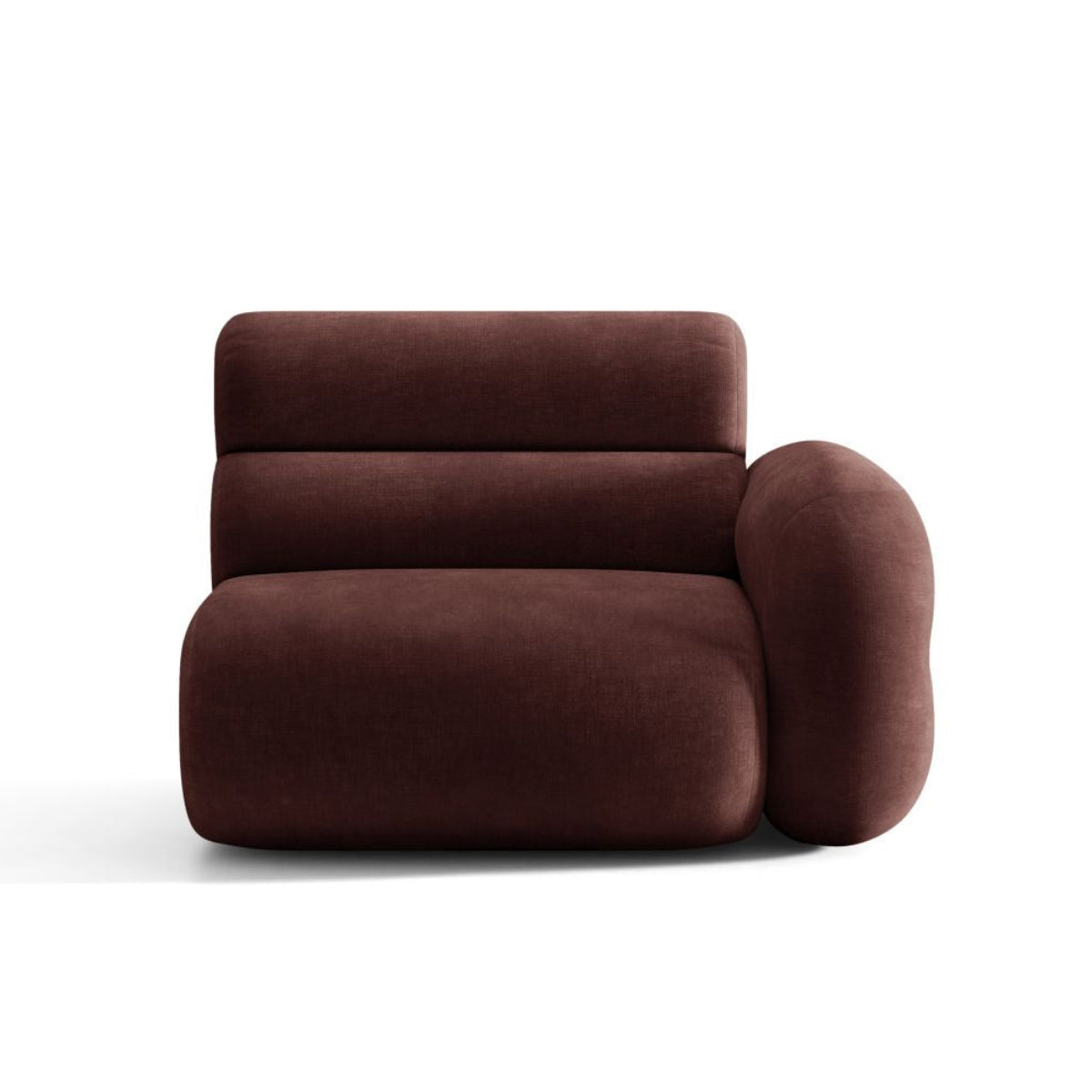 Sofa modulárna NEO - pravý modul čerešňového šenilu