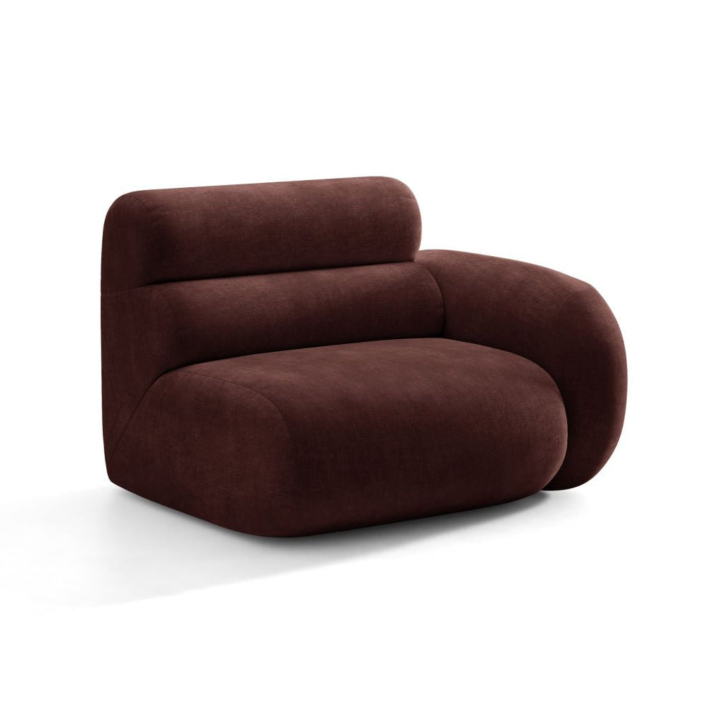 Sofa modulárna NEO - pravý modul čerešňového šenilu