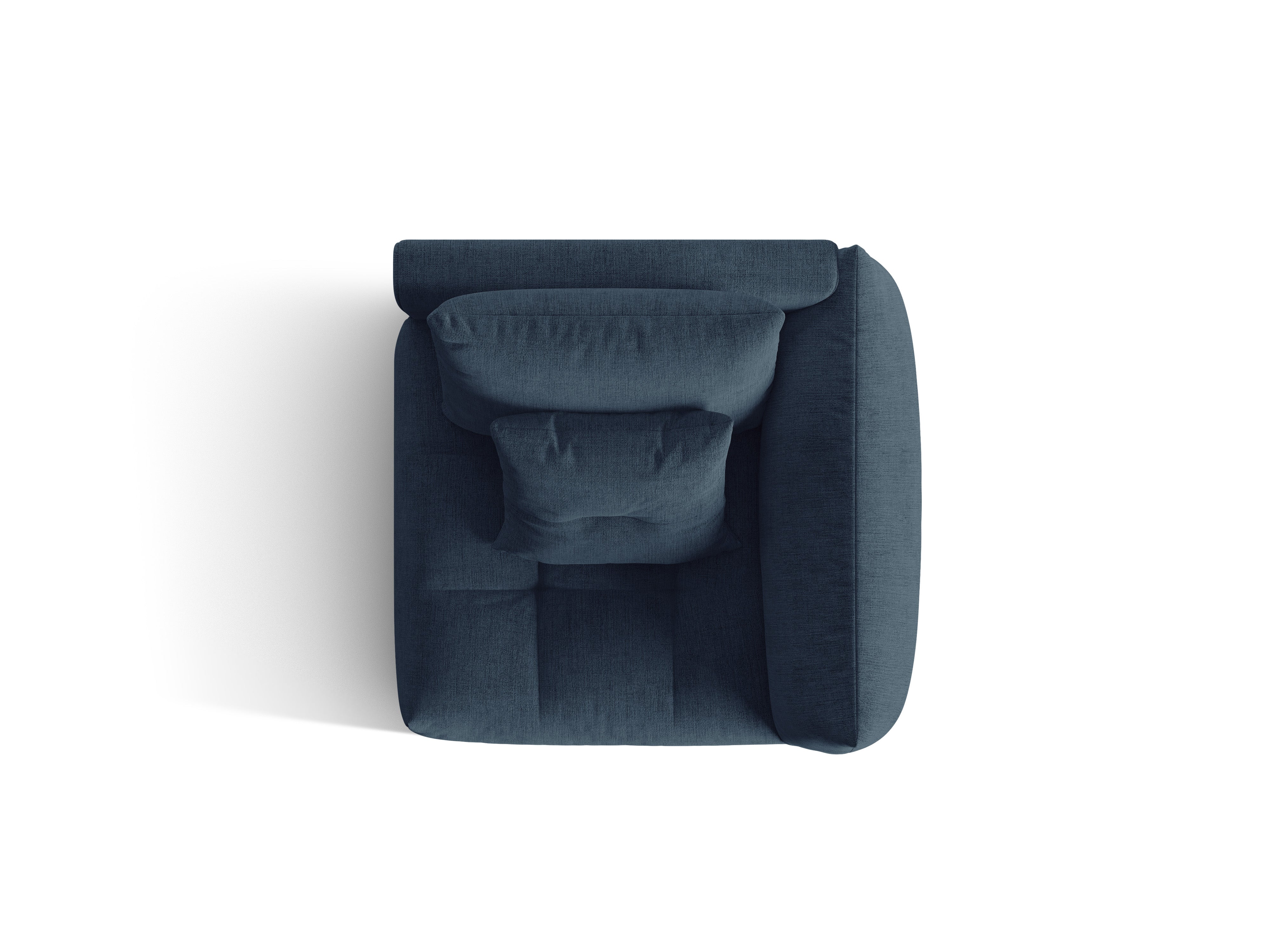 BLOOM modular sofa - right-side element dark blue chenille