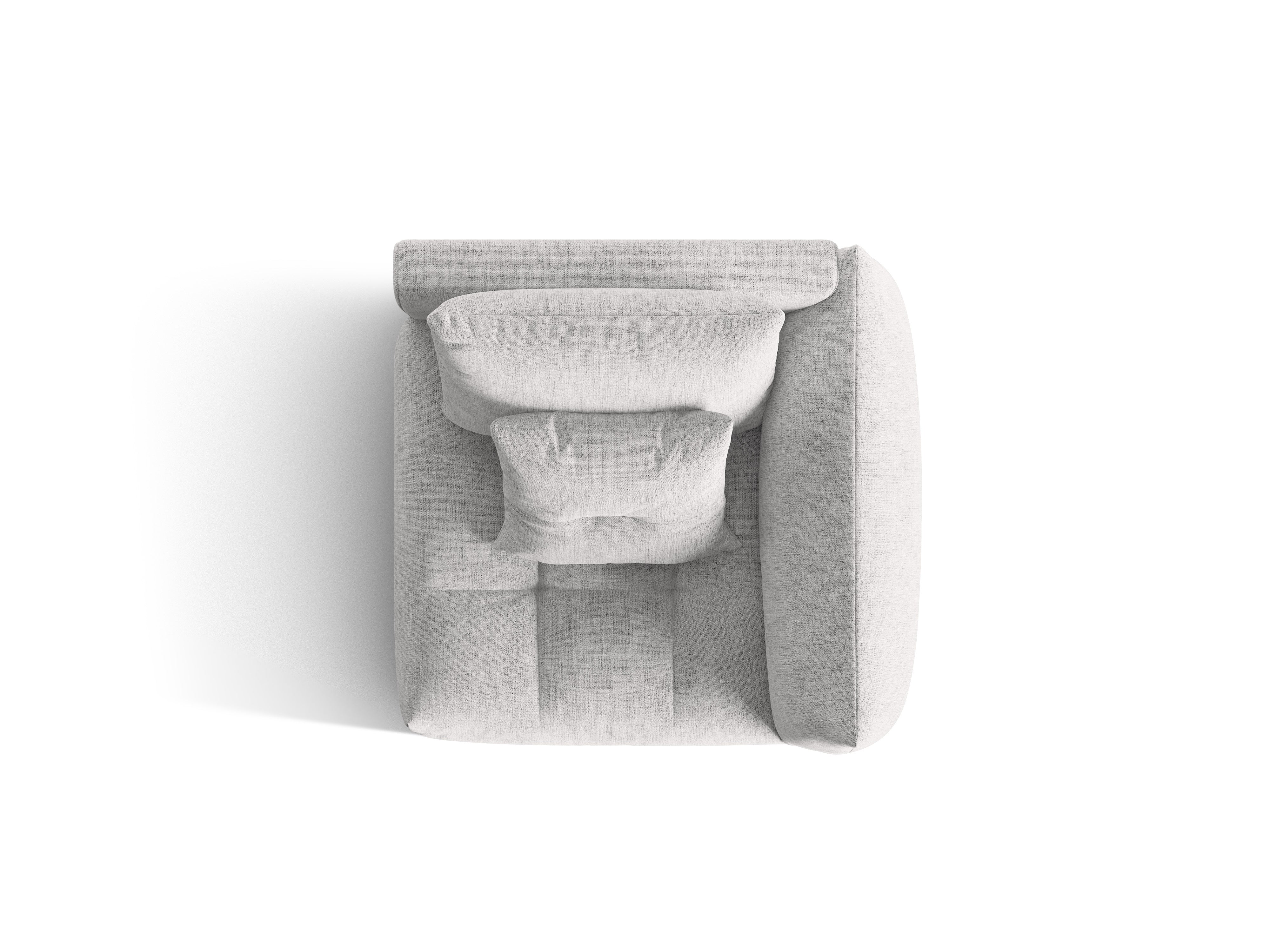 Modulárna pohovka BLOOM - pravý prvok strieborný šenil