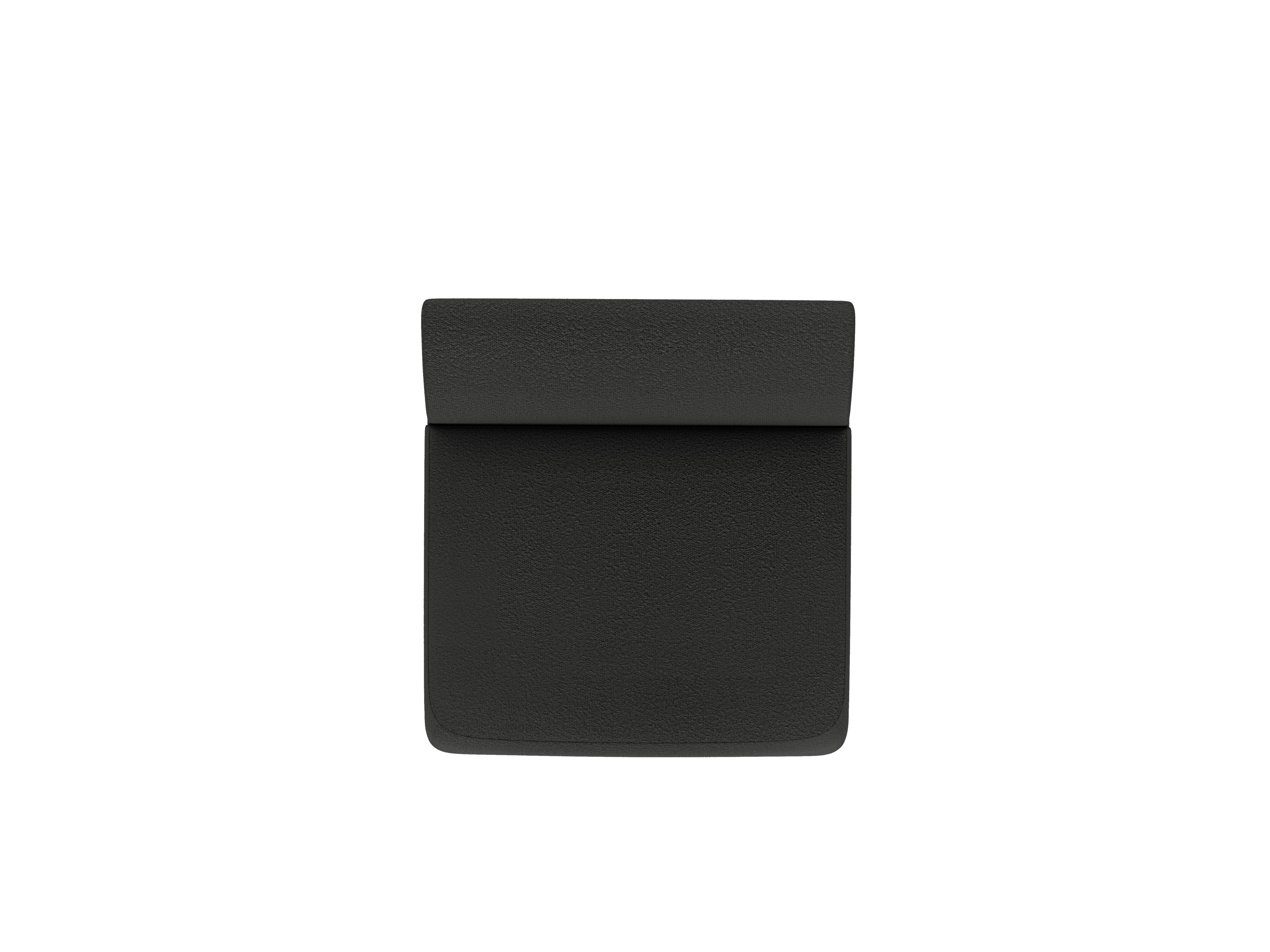 Armchair / module MILEY black boucle
