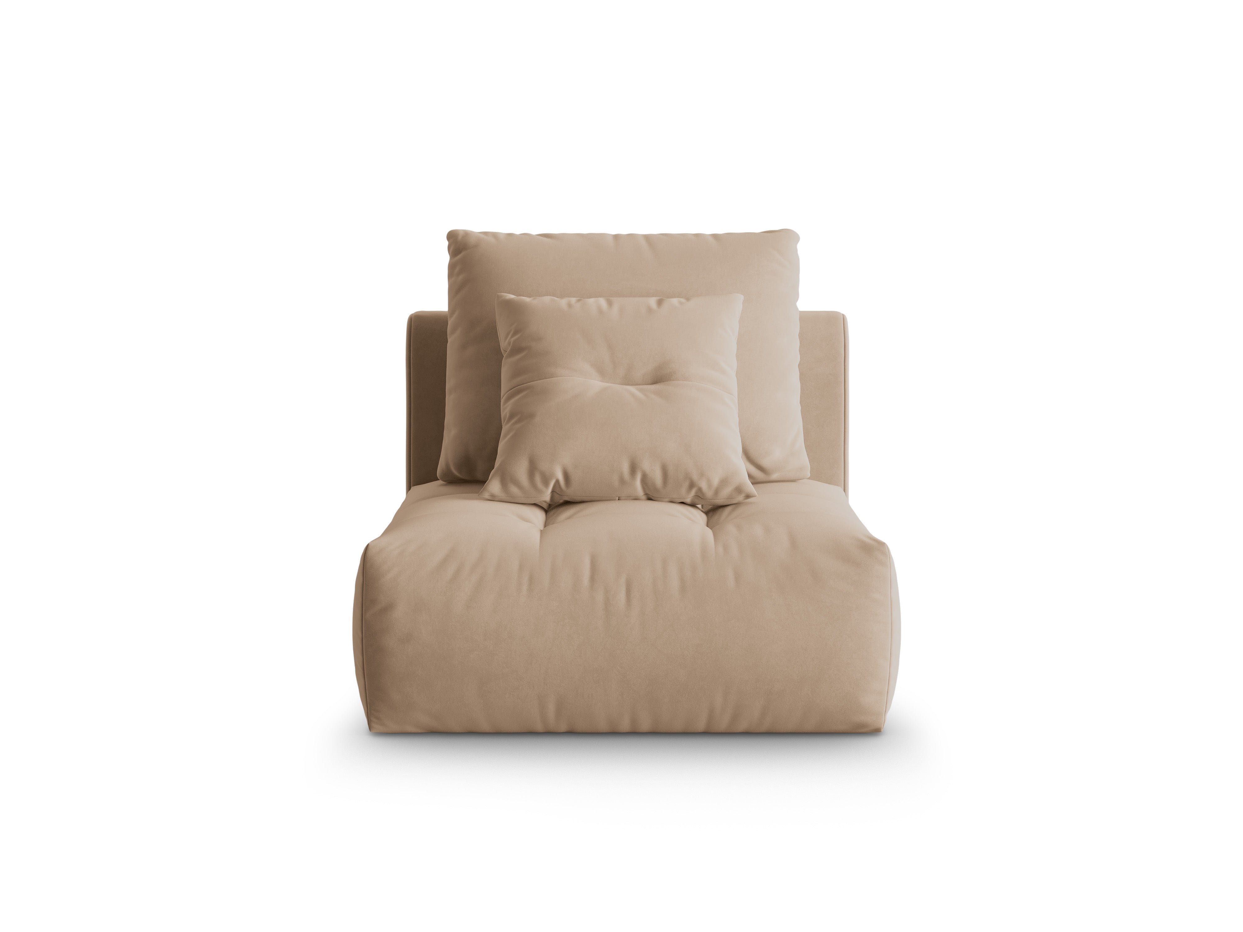 Armchair / velvet module BLOOM sand