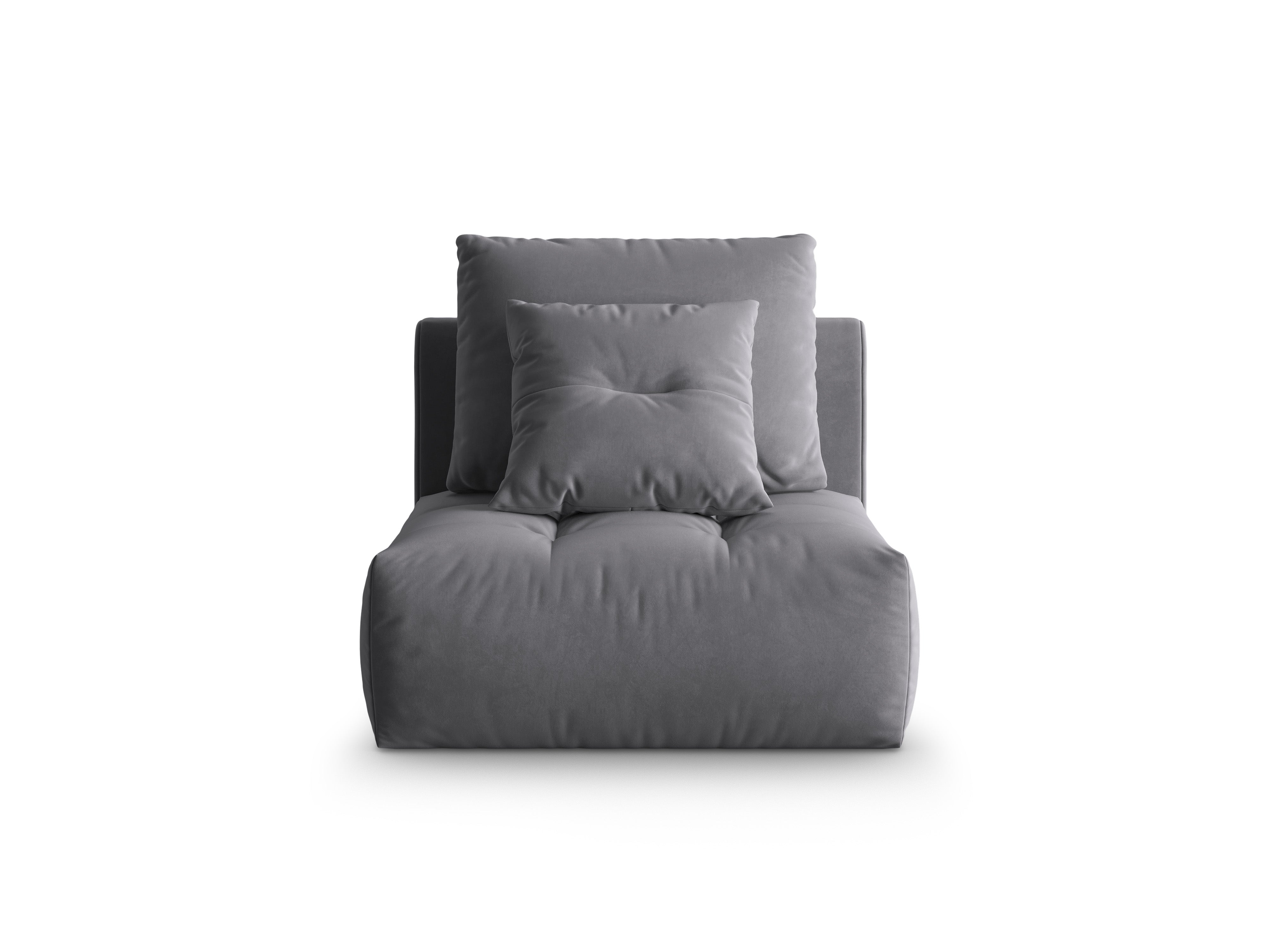 Armchair / velvet module BLOOM dark gray